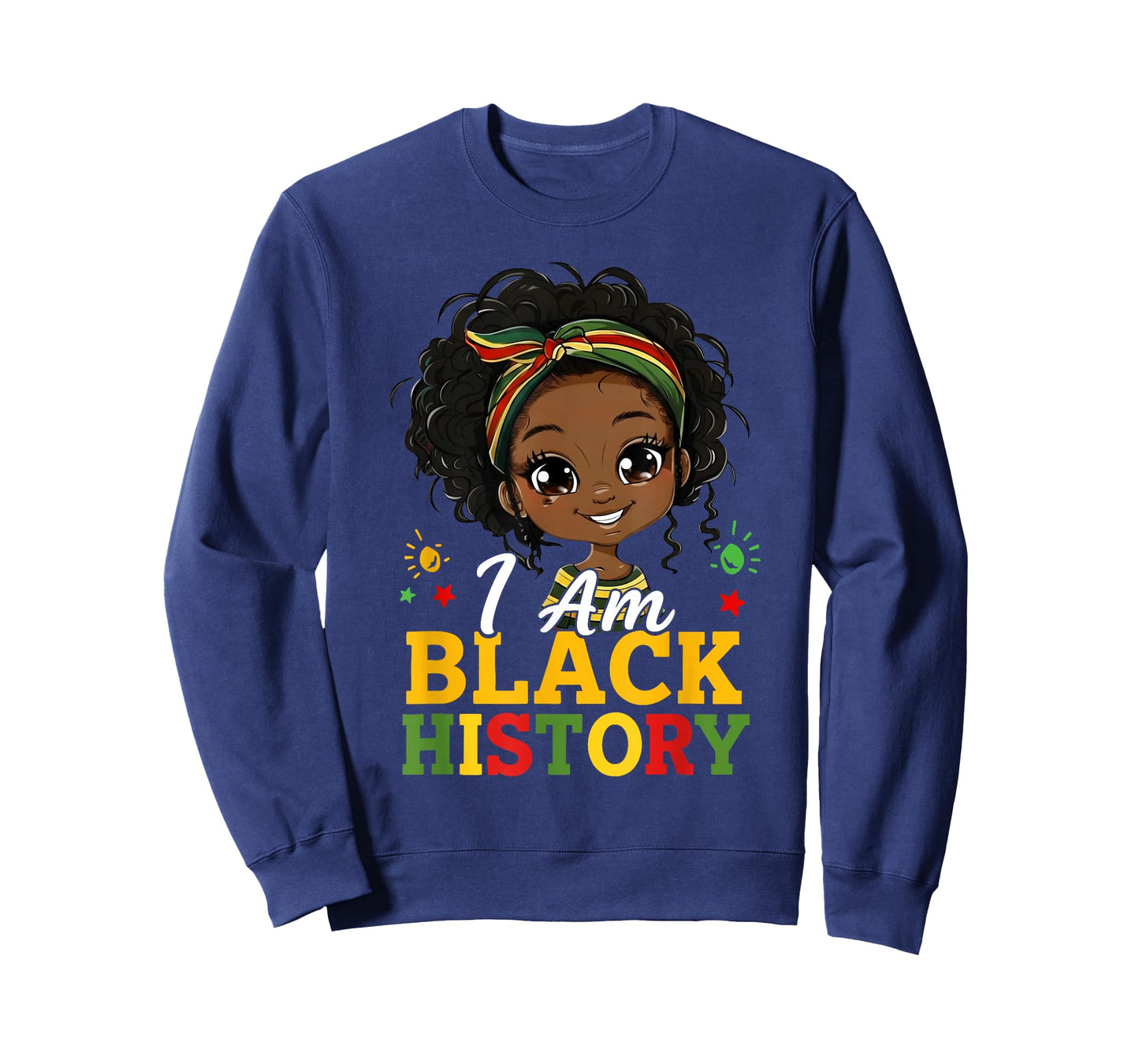 I Am Black History Month African American Black Girl Kid T-Shirt
