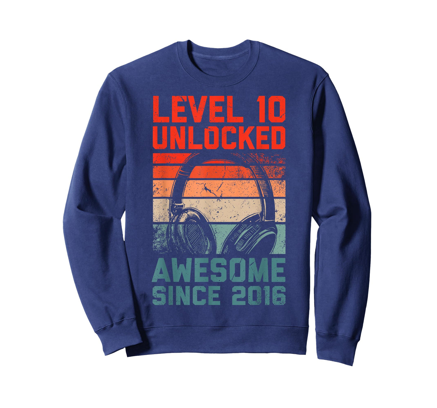 Level 10 Unlocked Awesome Since 2016 10th Birthday Gaming T-Shirt