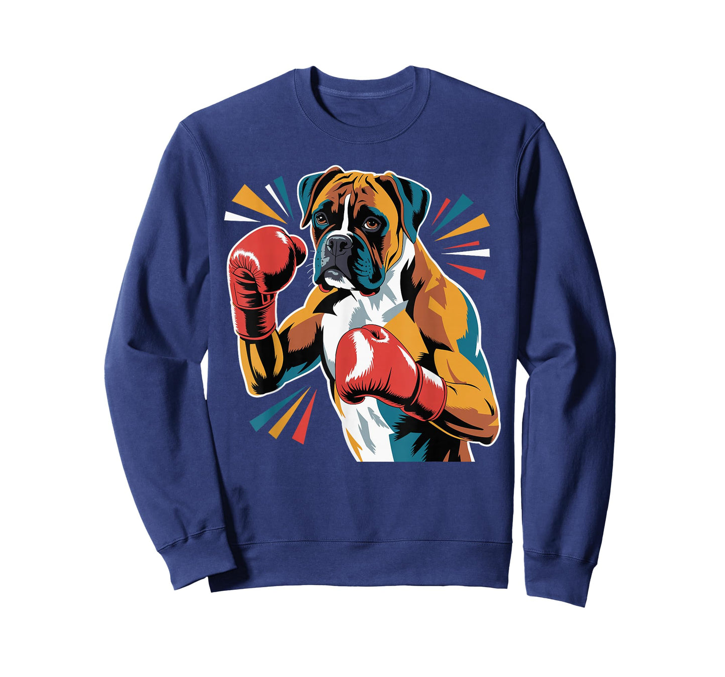 Colorful Funny Boxing Dog Lovers Kickboxing Boxer Training T-Shirt