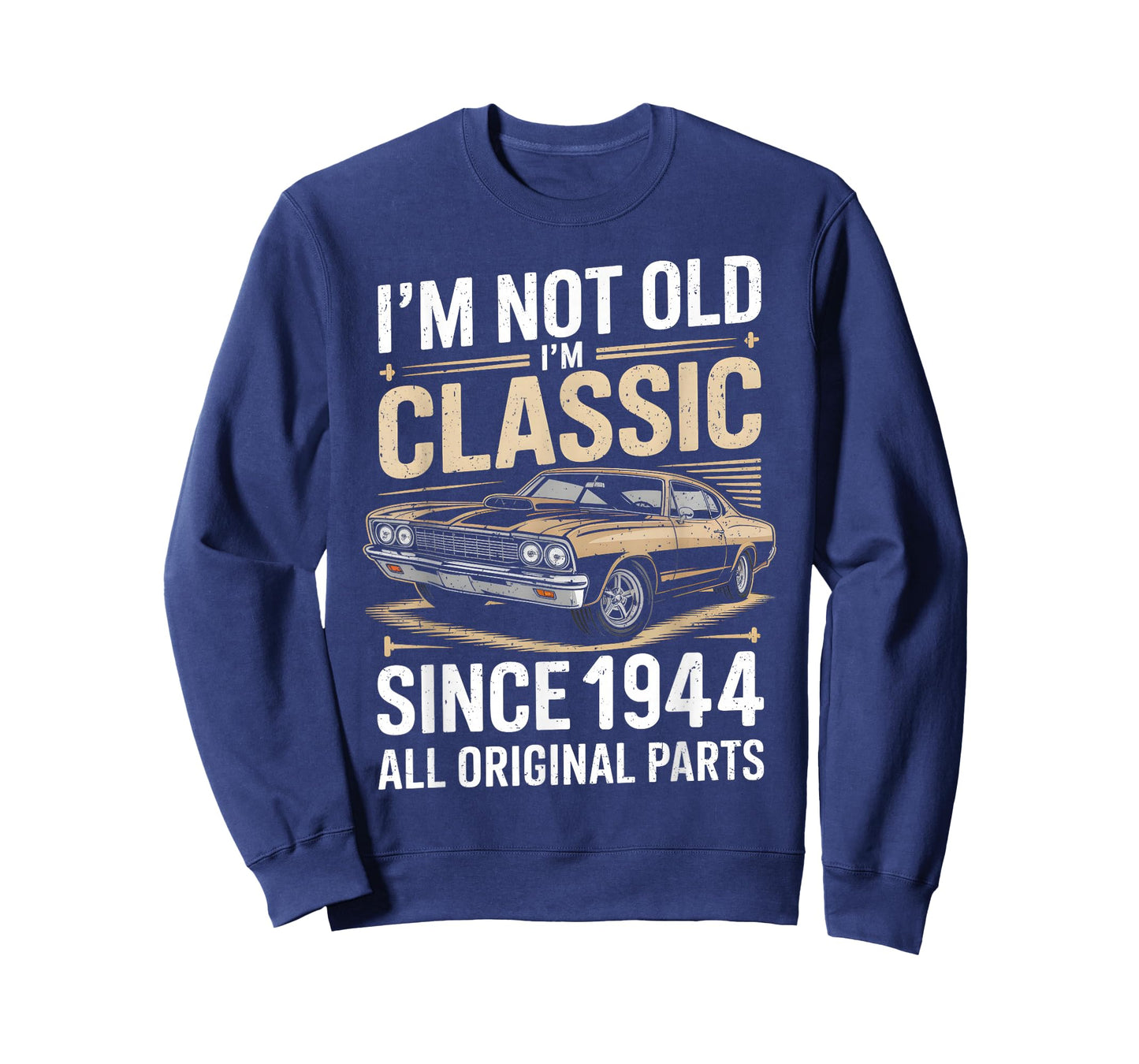 Funny 82nd Birthday Classic Vintage Car Men 1944 Birthday T-Shirt