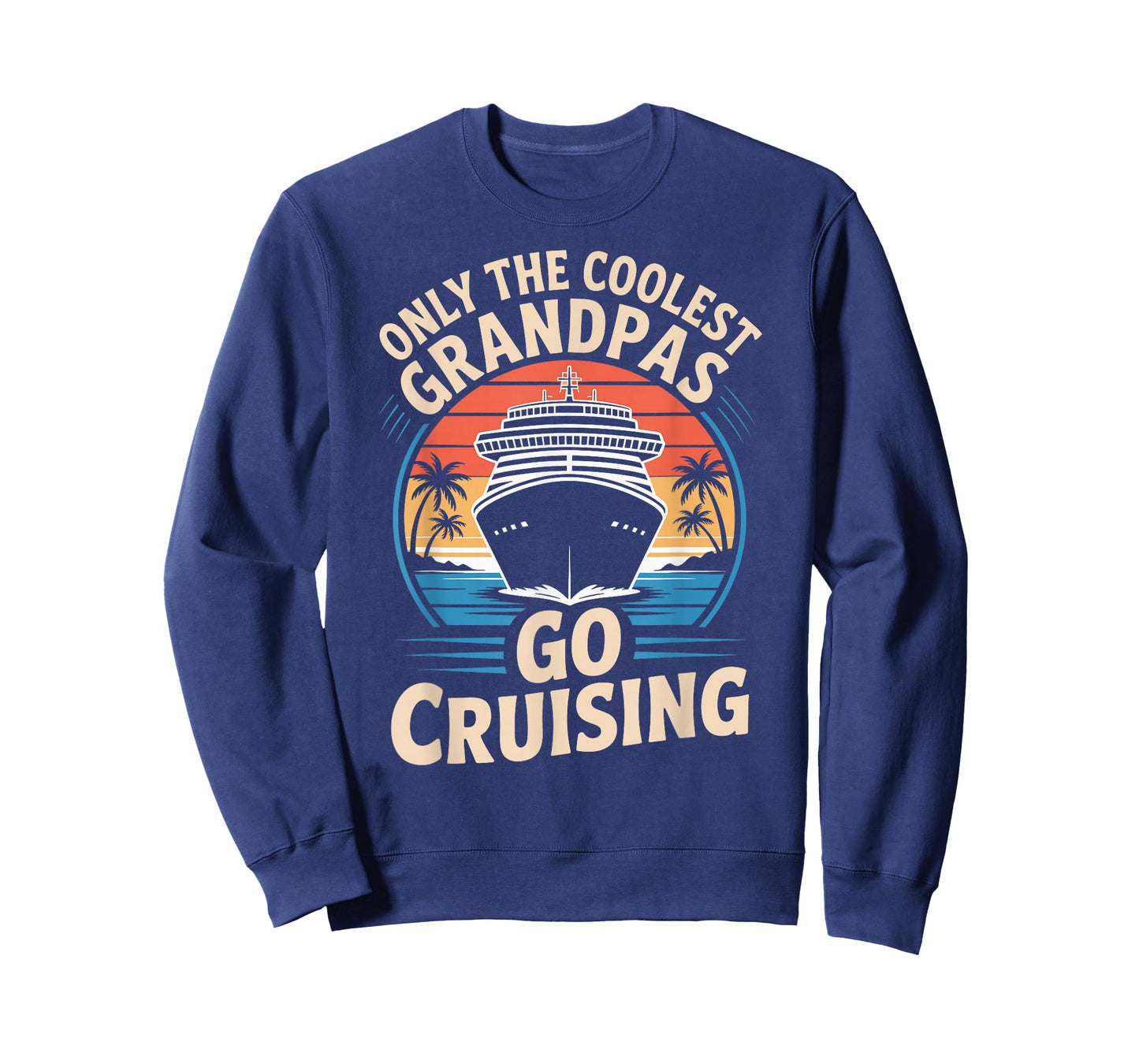 Only The Coolest Grandpas Go Cruising Family Cruise Vacation T-Shirt