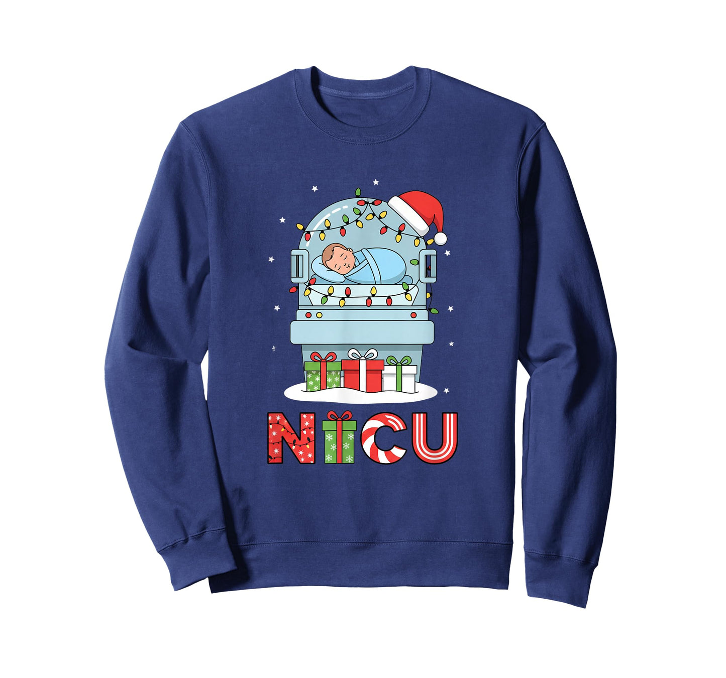 Nurse NICU Nurse Christmas Neonatal Holiday NICU RN Isolette T-Shirt