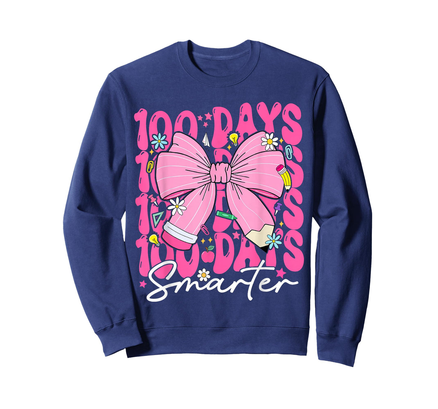 100 Days Smarter Kids Girls Happy 100th Day of School Kids T-Shirt