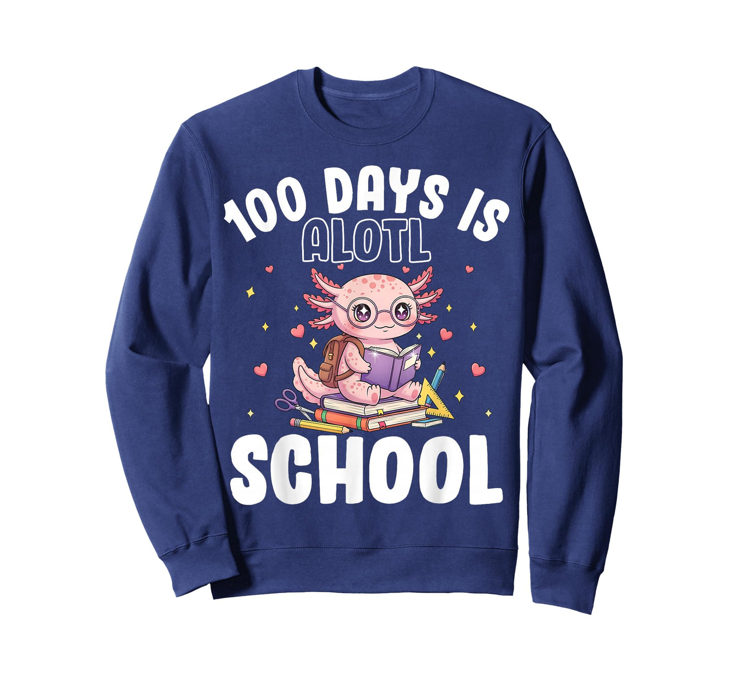 100 Days of School Axolotl Shirt Girls 100th Day of School T-Shirt