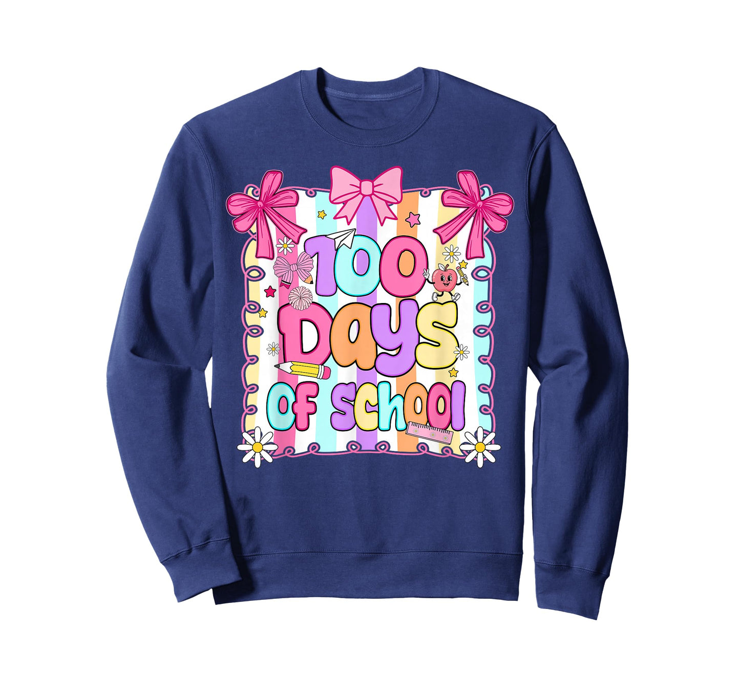 100 Days of School Girls Teachers 100th Day of School Preppy T-Shirt