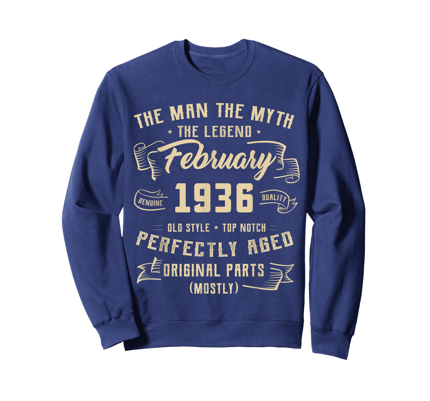 90th Birthday Tee Man Myth Legend February 1936 90 Yrs Old T-Shirt