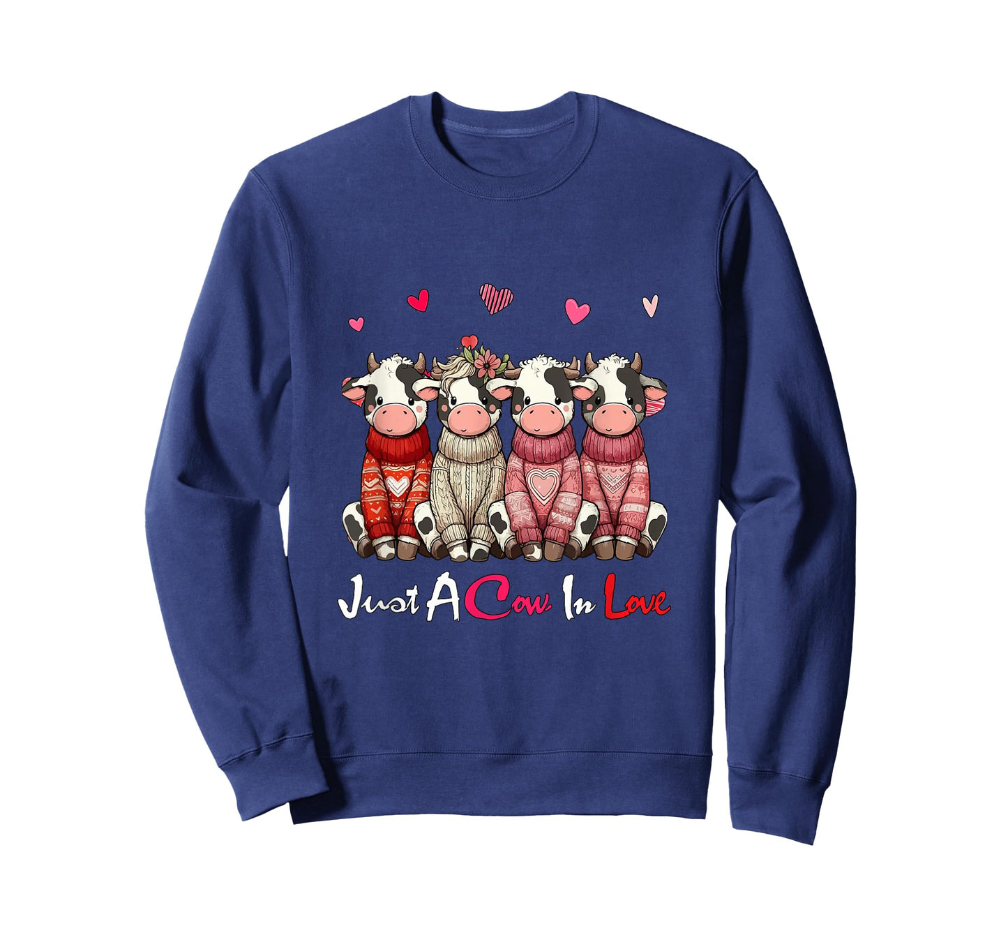 Just A Cow in Love Valentine's Day Group Cows Farmer Kids T-Shirt
