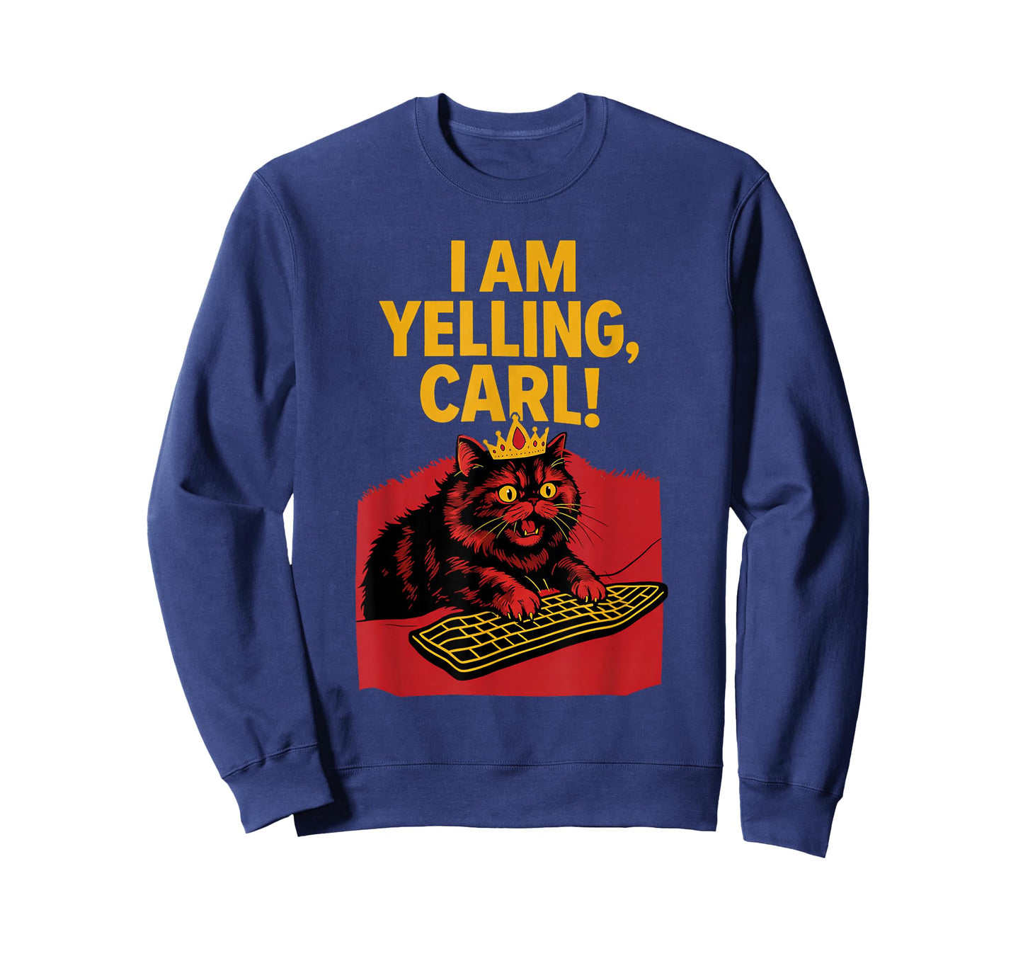 I Am Yelling Carl Screaming Cat Meme Graphic T-Shirt
