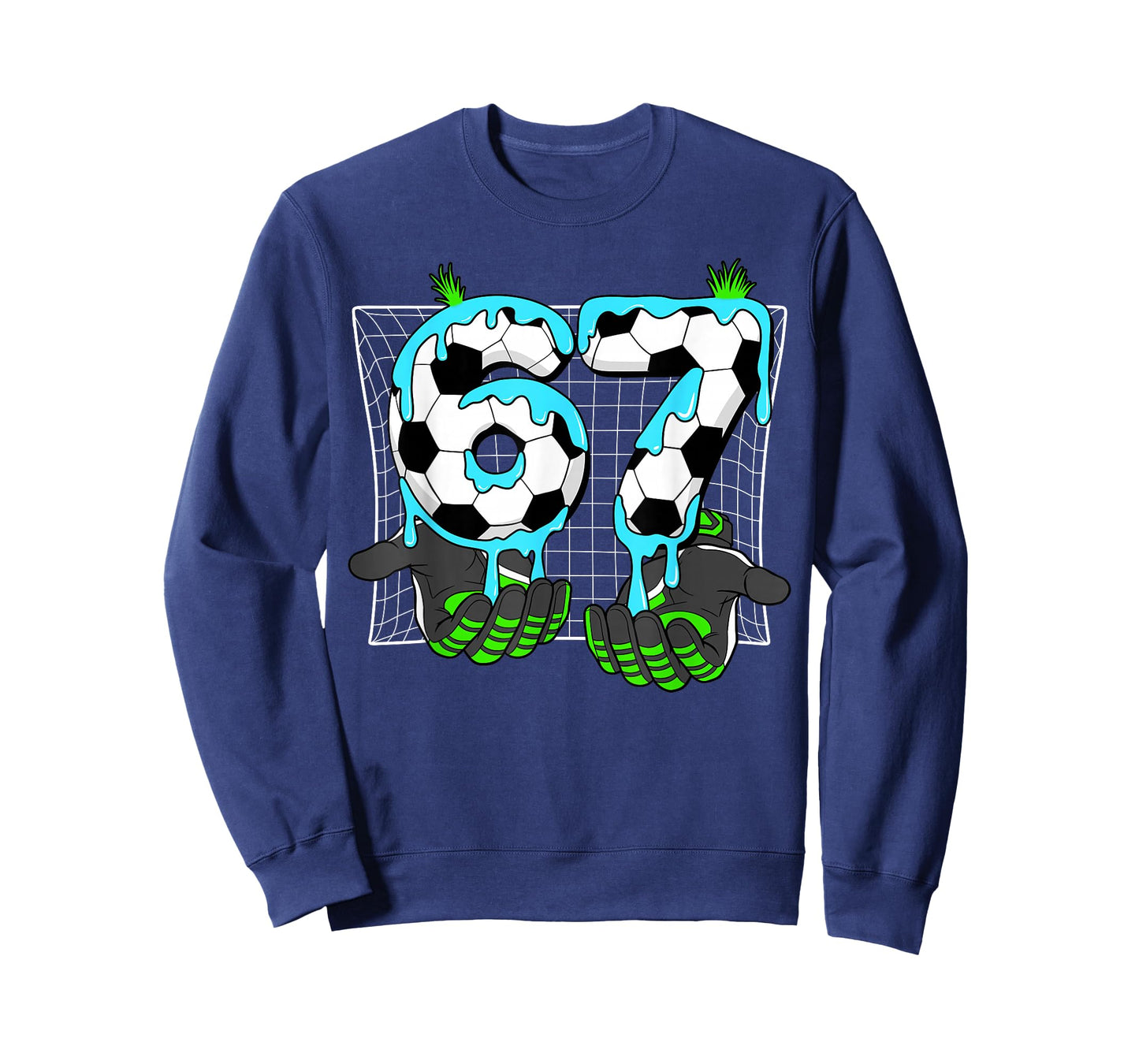 Soccer Ice Cream Drip 67 Hands Sports Six Seven Meme Boys T-Shirt
