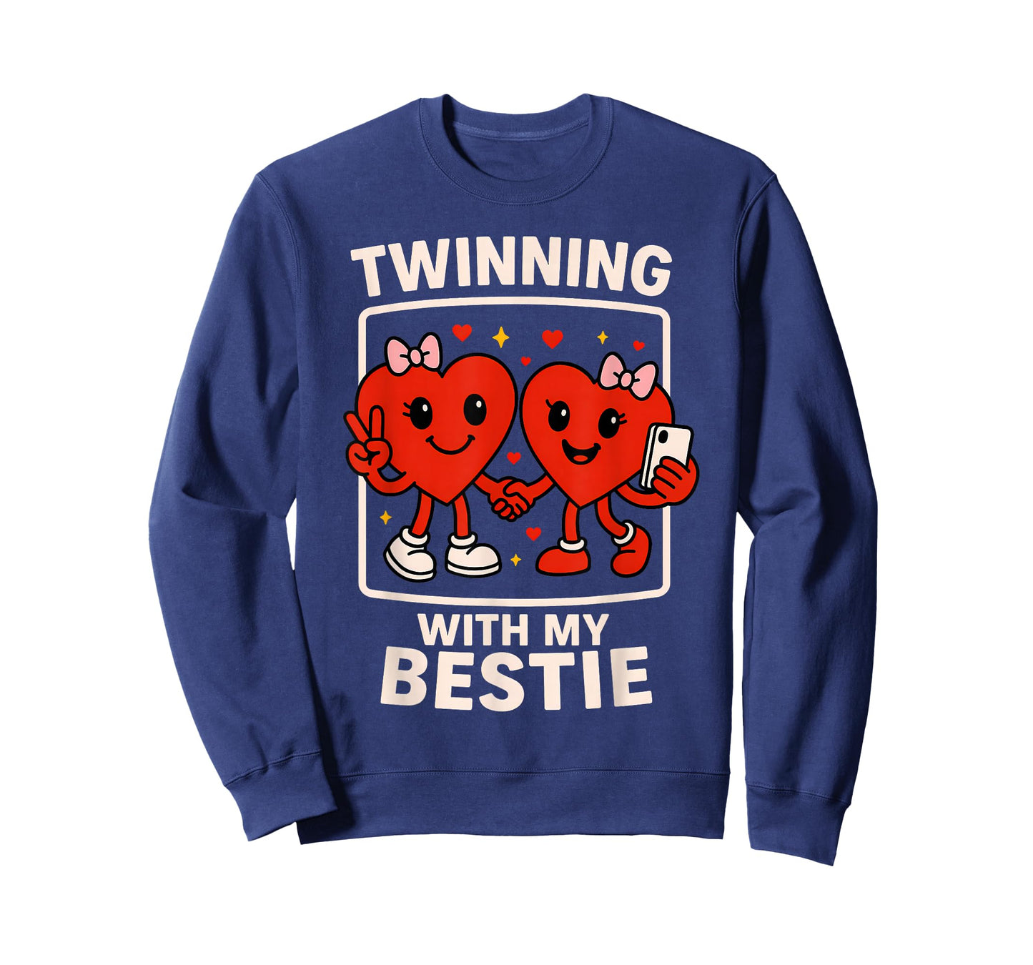 Valentine Twinning with My Bestie Friends Matching Girls T-Shirt