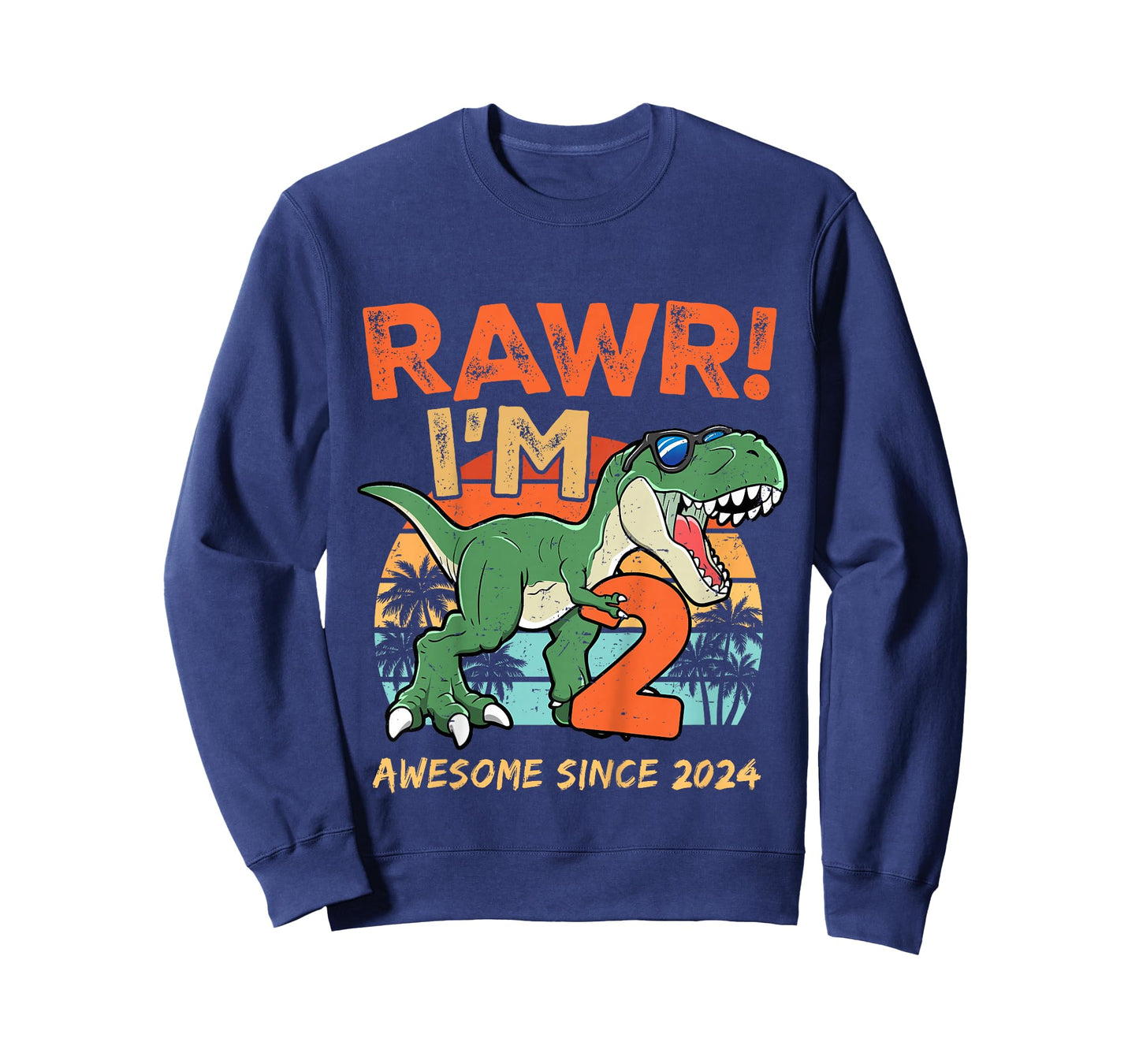 Rawr I'm Two Rex 2nd Birthday Second Dinosaur 2 Year Old T-Shirt