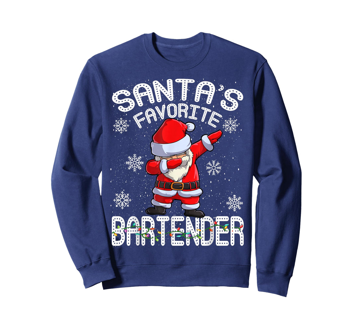 Santa's Favorite Bartender Christmas T-Shirt