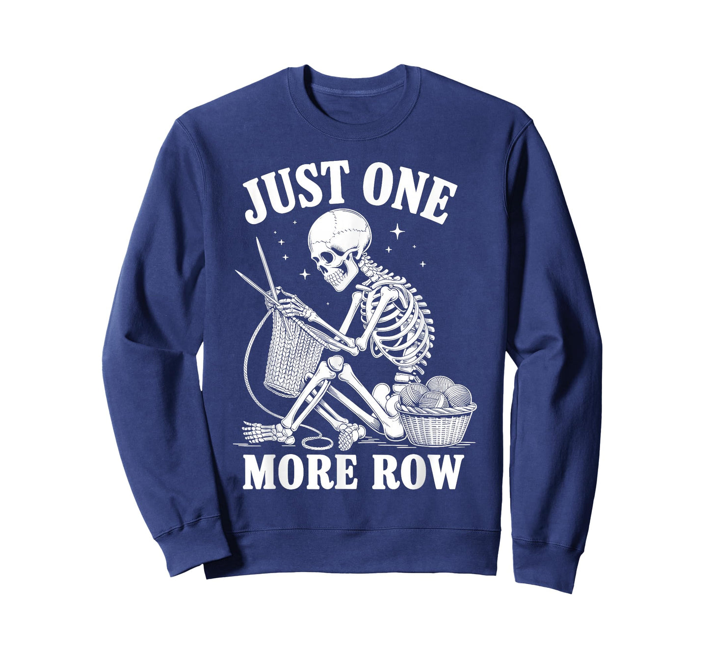 Just One More Row Crochet Skeleton Crocheting Knitting Lover T-Shirt