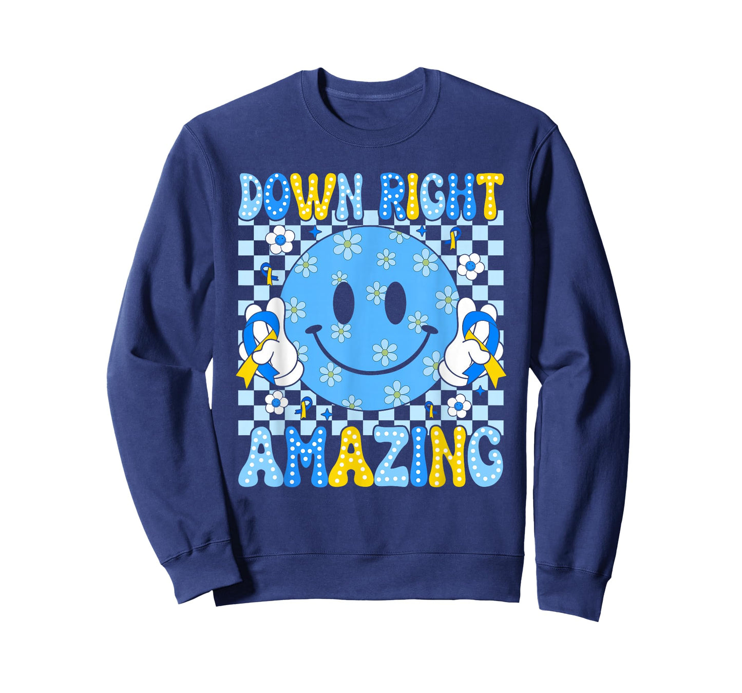 Down Right Amazing Smile Face Down Syndrome Awareness Kids T-Shirt
