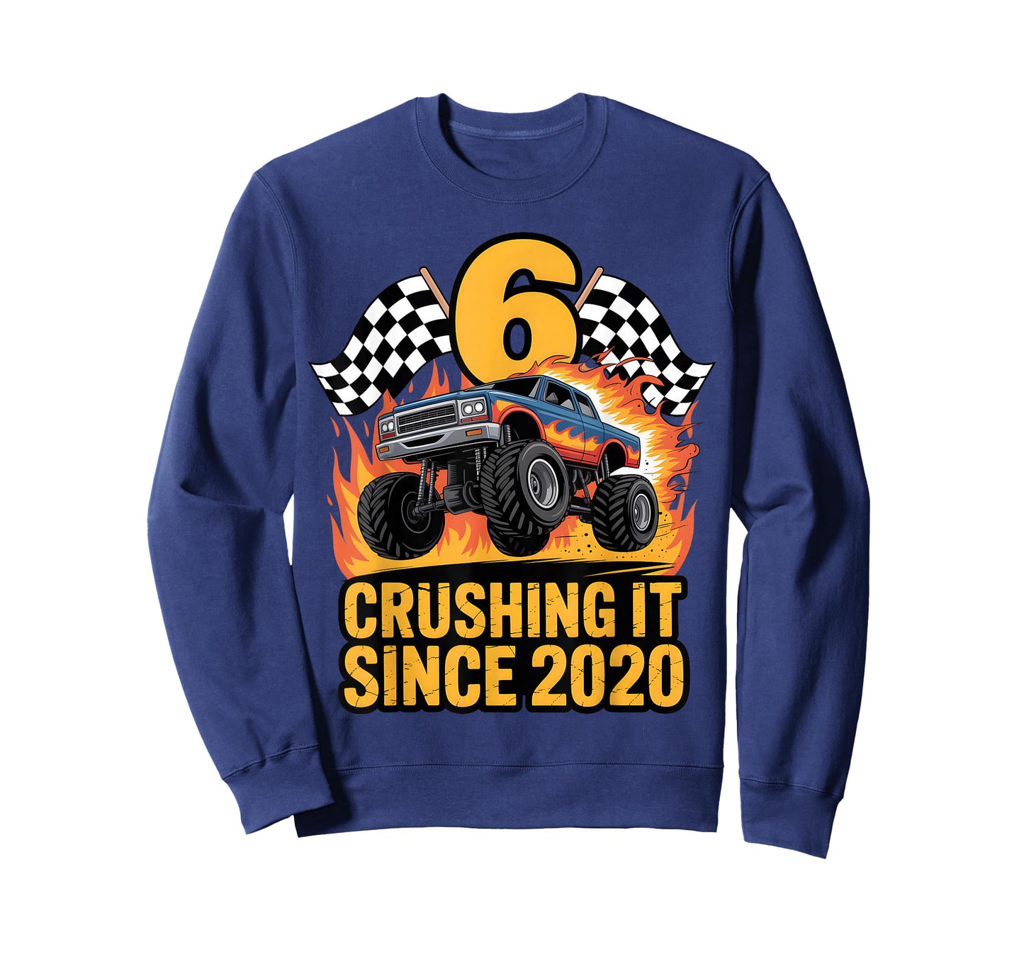 Crushing It Since 2020 Monster Truck 6 Year Old Birthday Boy T-Shirt