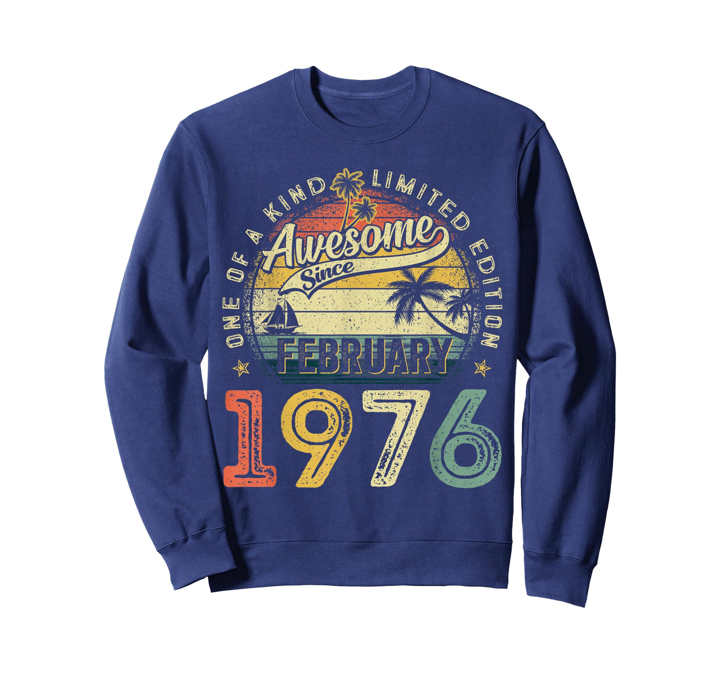 Awesome Since February 1976 50th Birthday Men 50 Years Old T-Shirt