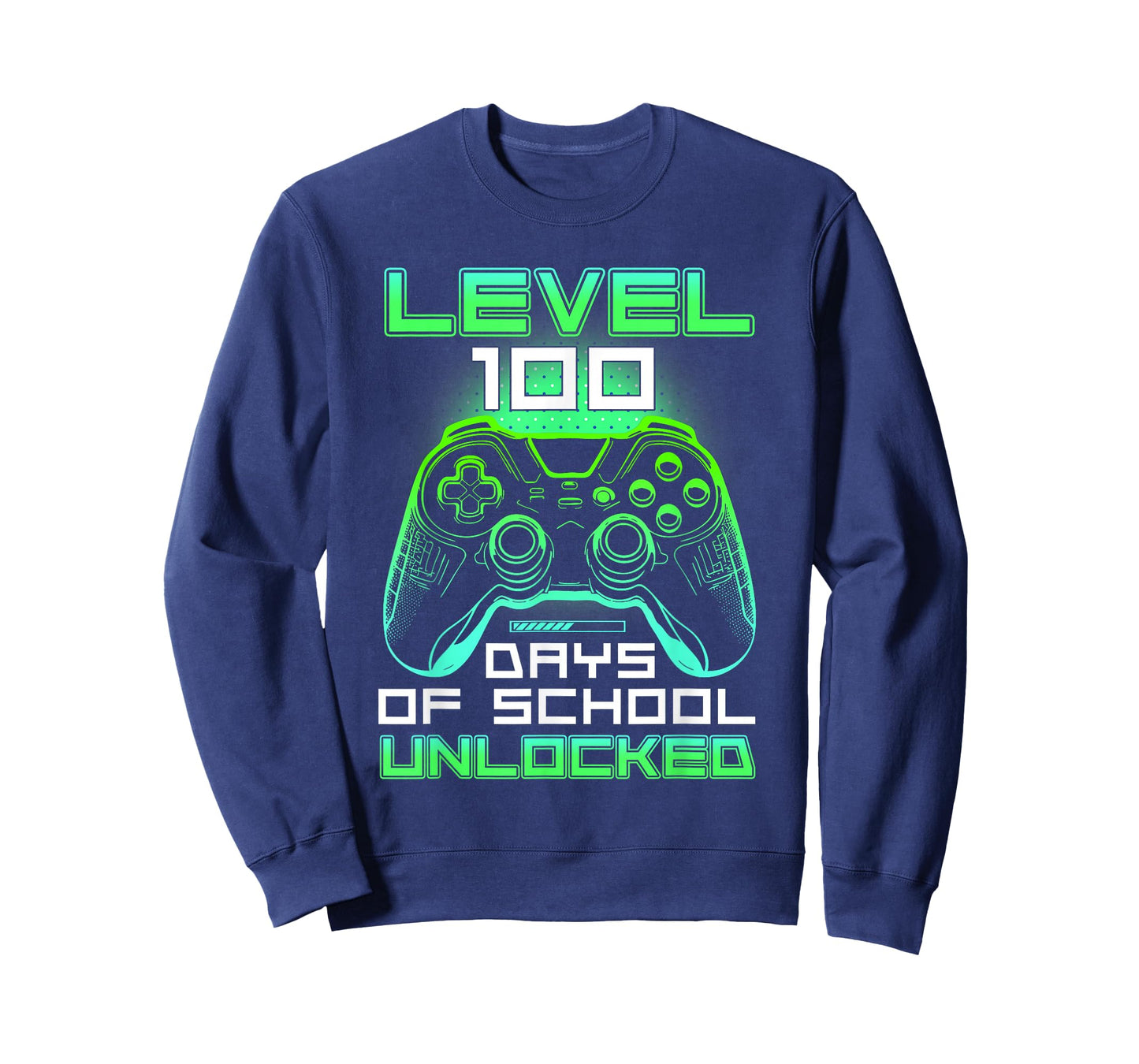 Level 100 Days of School Unlocked Gamer Video Games Boys T-Shirt