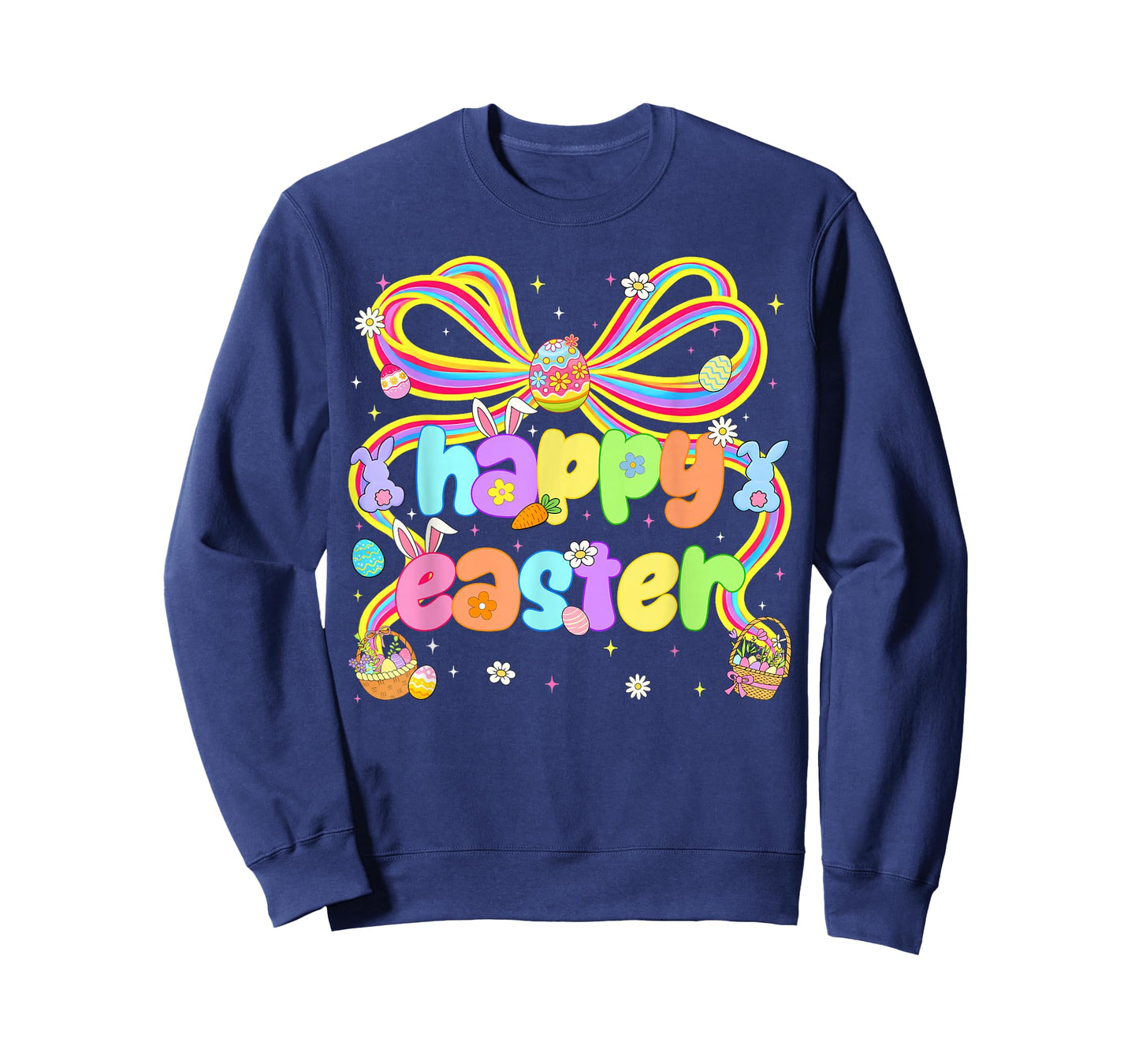 Happy Easter Coquette Floral Rabbit Bunny Women Girl Kid T-Shirt