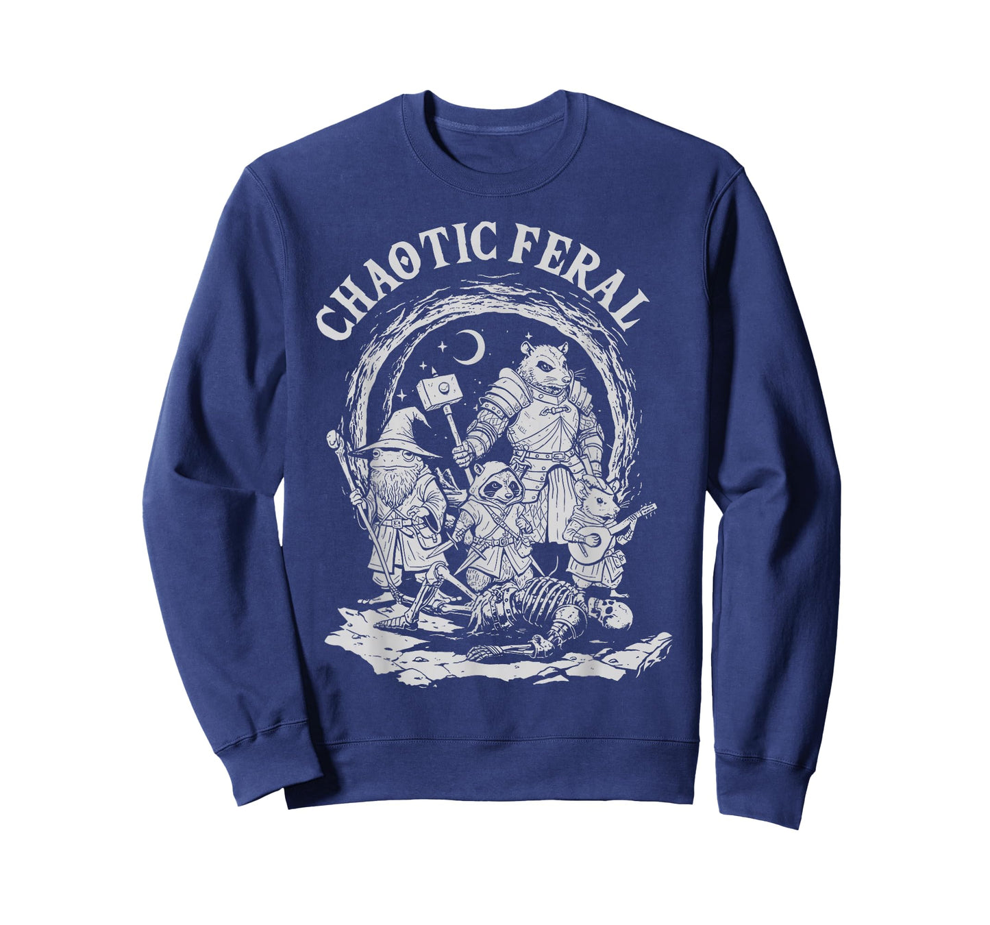 Chaotic Feral Funny RPG Party Fantasy Animal Meme T-Shirt