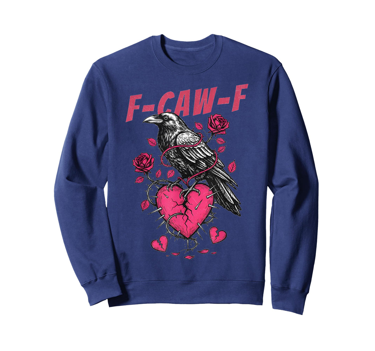 Funny Black Bird F-Caw-F Anti Valentines Day Single Humor T-Shirt