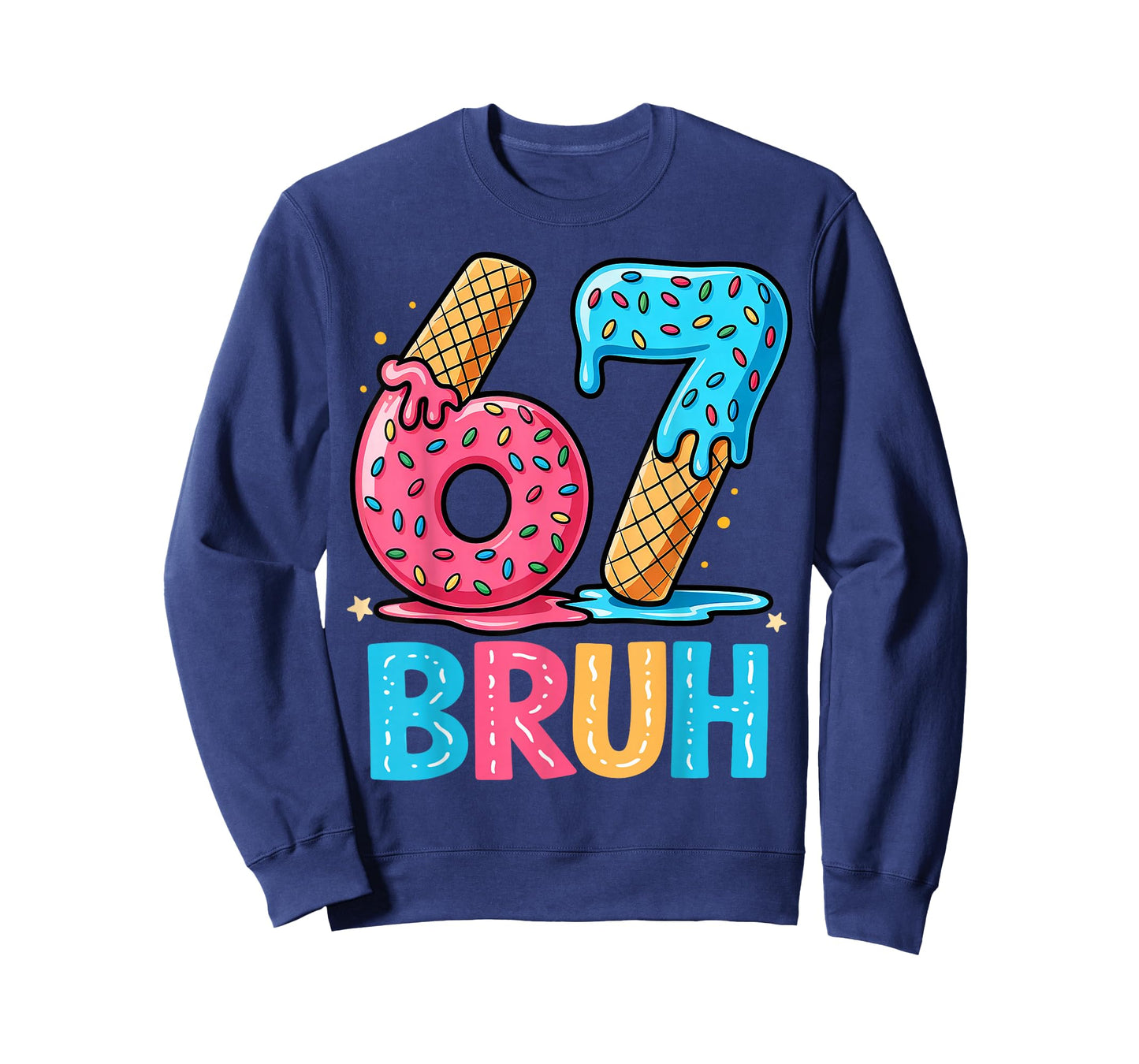 Six Seven Bruh 67 Ice Cream Drip for Men Women Kids T-Shirt