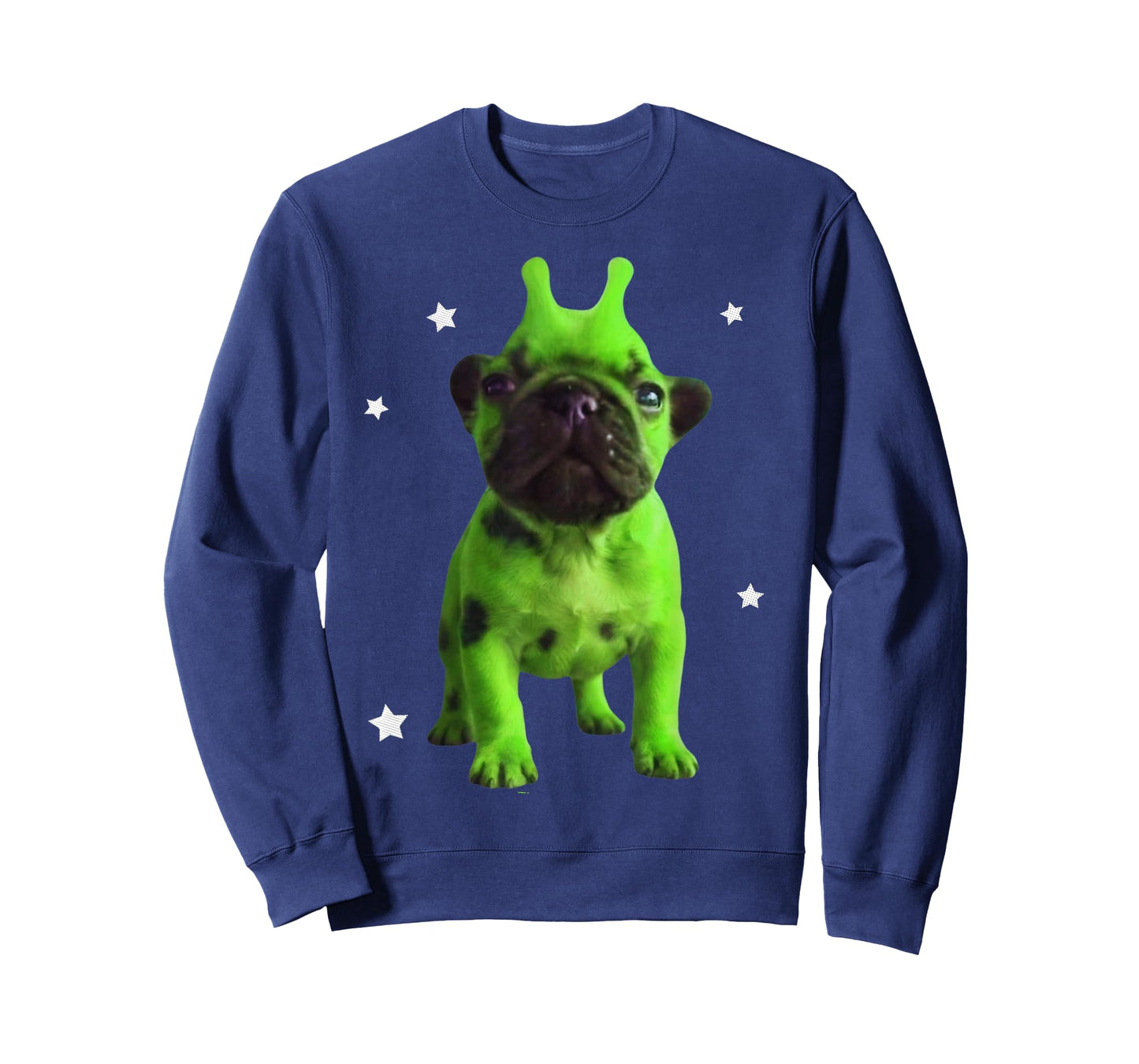 Alien Dog Meme Retro Silly Dog Vintage Space Pibble Funny T-Shirt