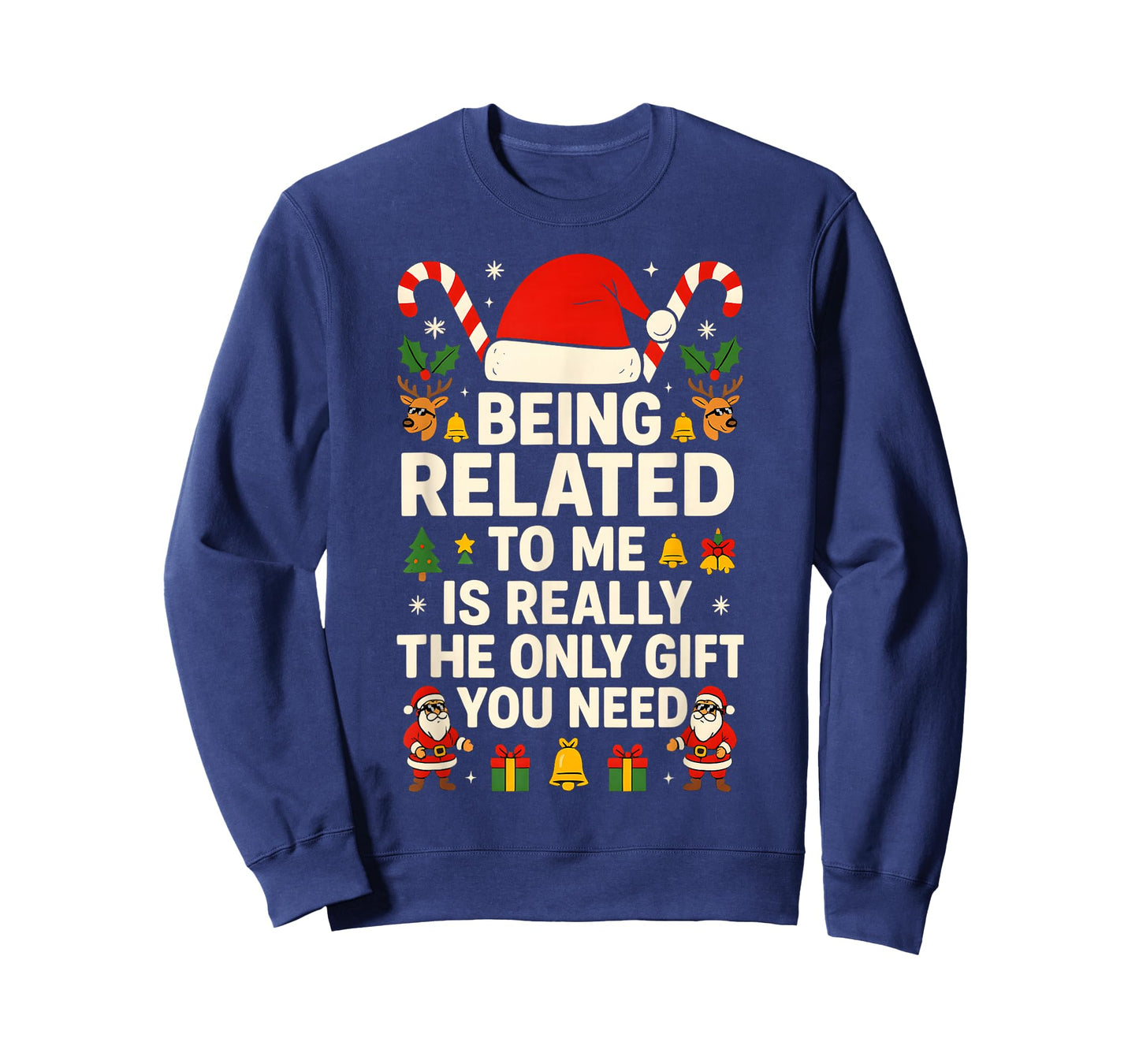 Being Related to Me Funny Christmas Pajamas for Family Xmas T-Shirt
