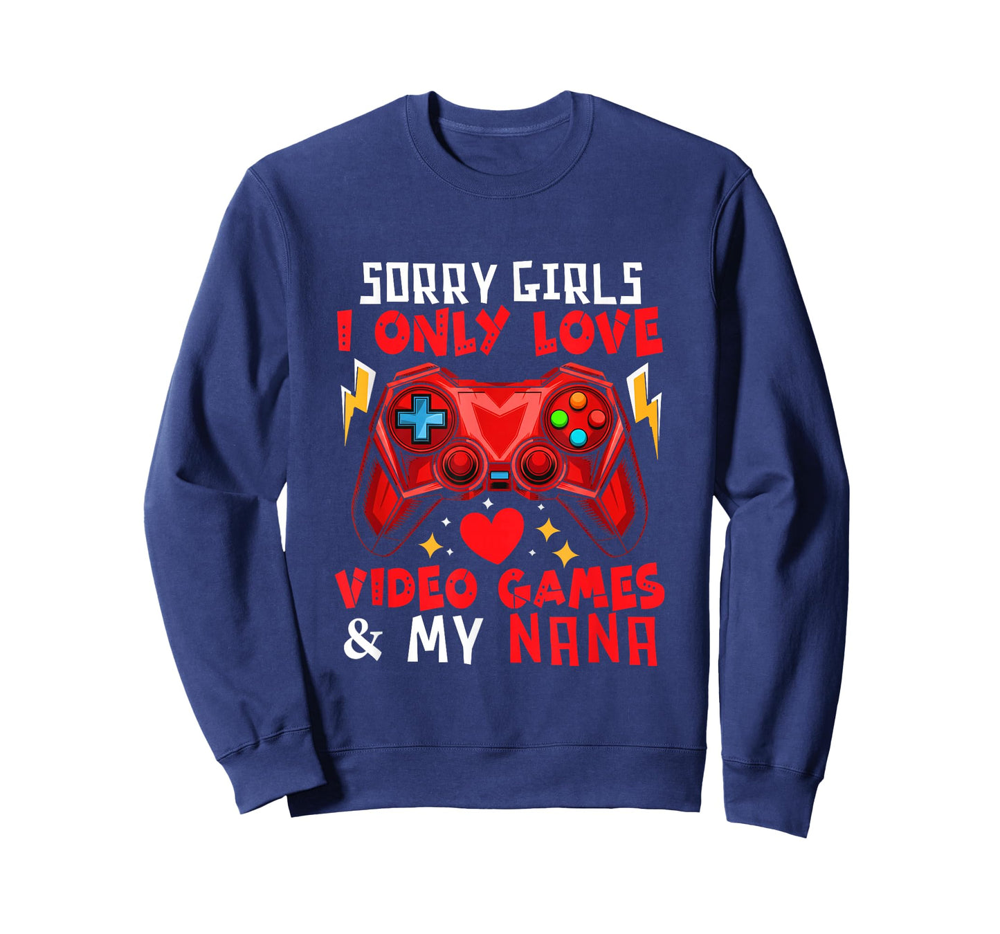 Love Video Games and My Nana Funny Joke Girls Valentine T-Shirt