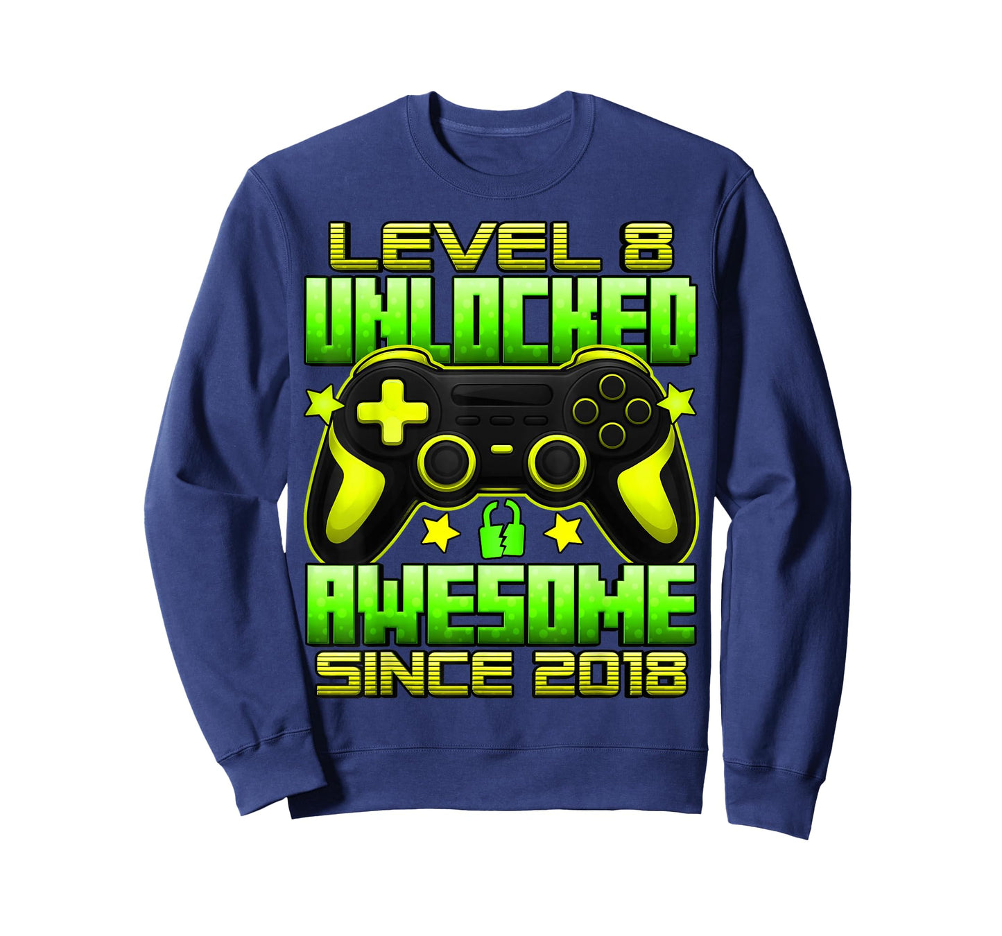 Level 8 Unlocked 8 Year Old Gifts for Boys 8th Birthday Boy T-Shirt