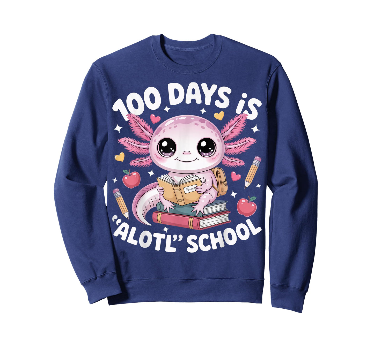 100 Days is Alotl School 100th Day of School Axolotl Kids T-Shirt