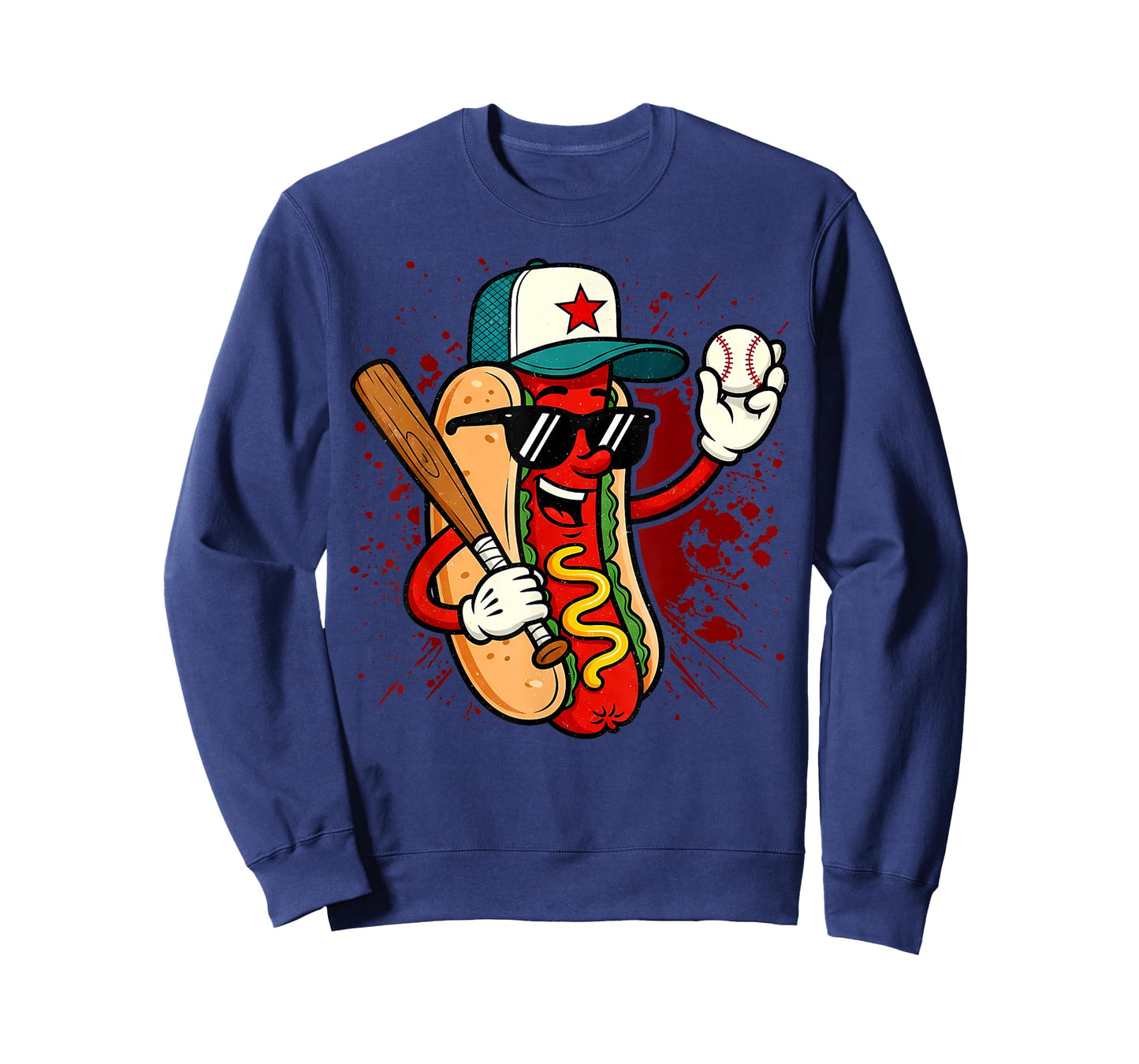 Retro Vintage Baseball Hot Dogs - Funny T-Shirt