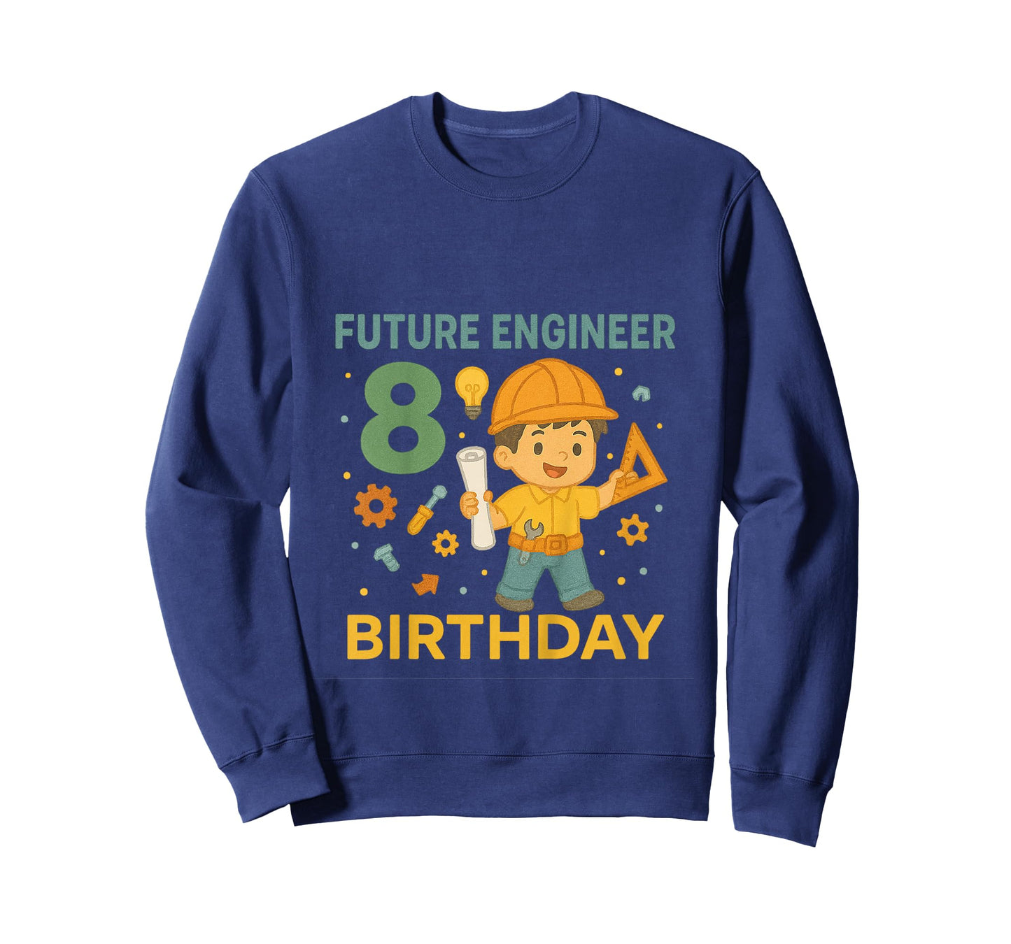 Kids Future Engineer 8 Birthday T-Shirt