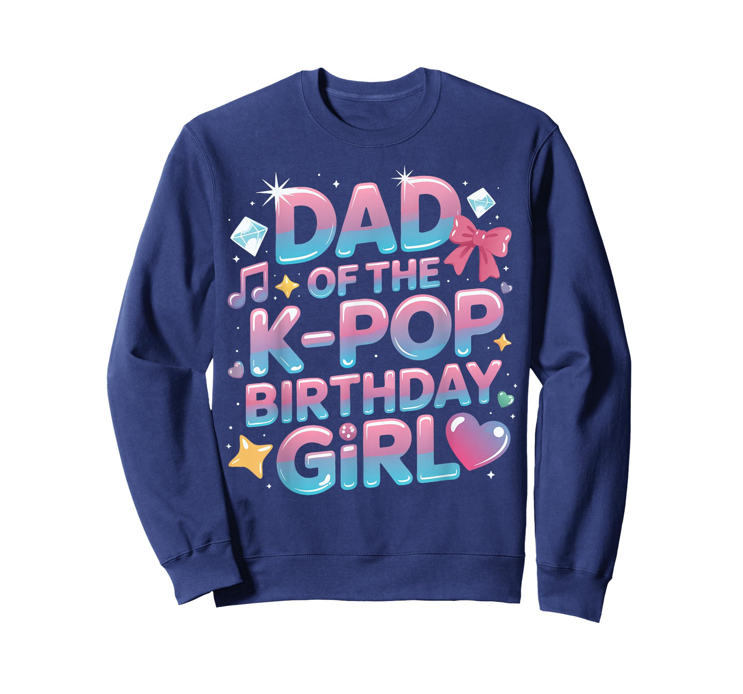 Dad of The K-Pop Birthday Girls Korean Music k pop Birthday T-Shirt