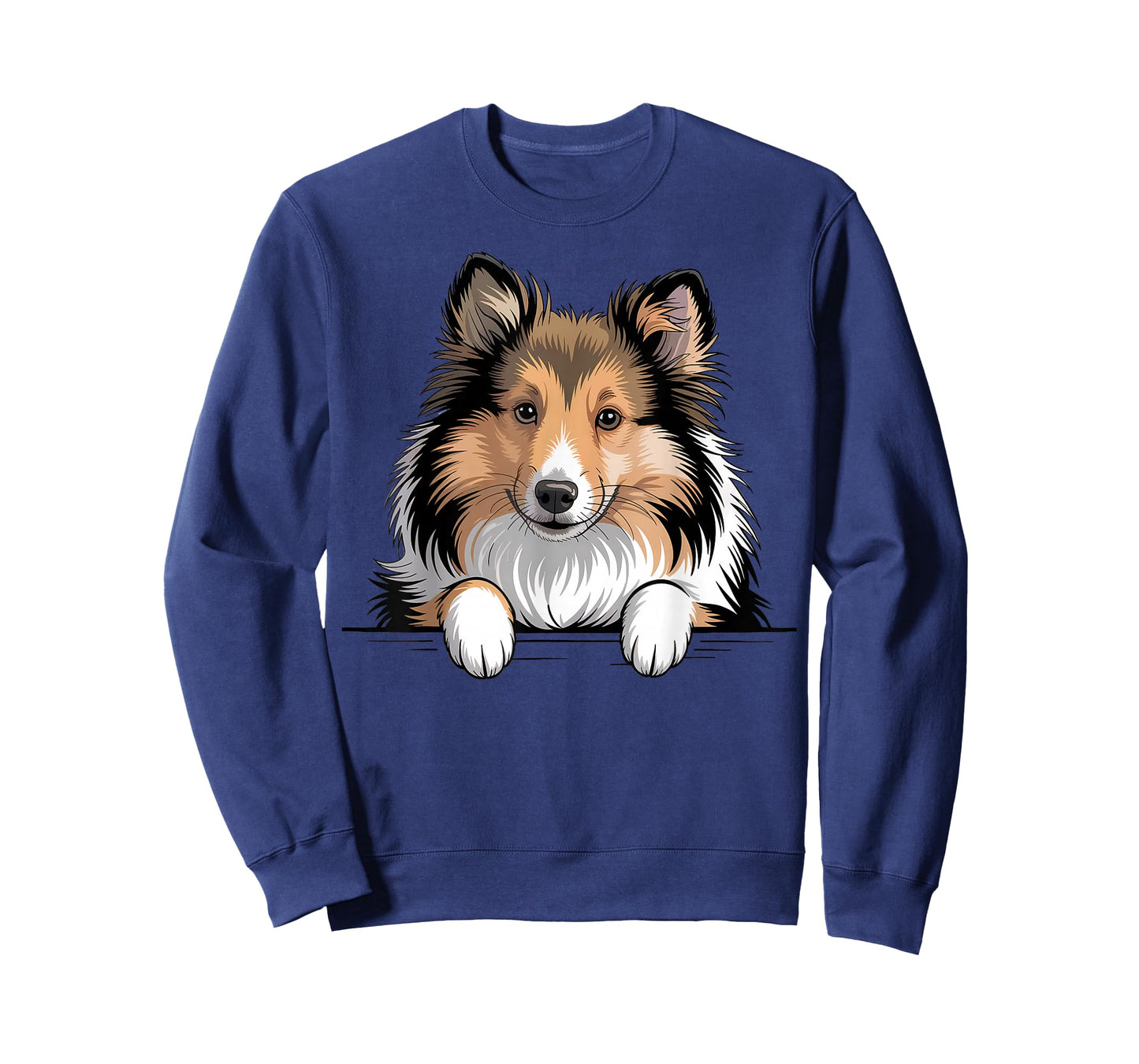 Sheltie Funny Peeking Shetland Sheepdog Puppy Dog Lover T-Shirt