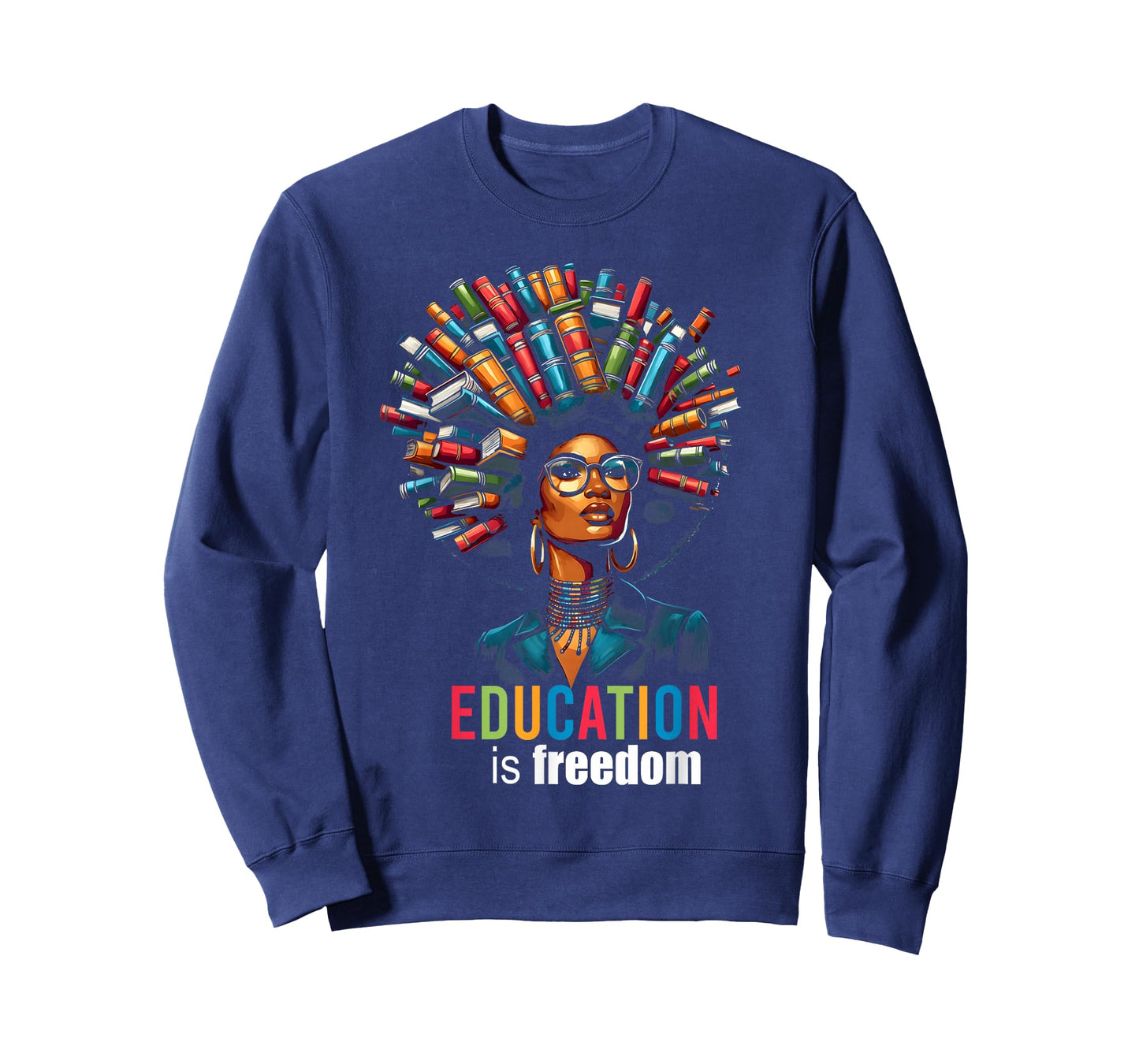 Education is Freedom Black Teacher Books Black History Month T-Shirt