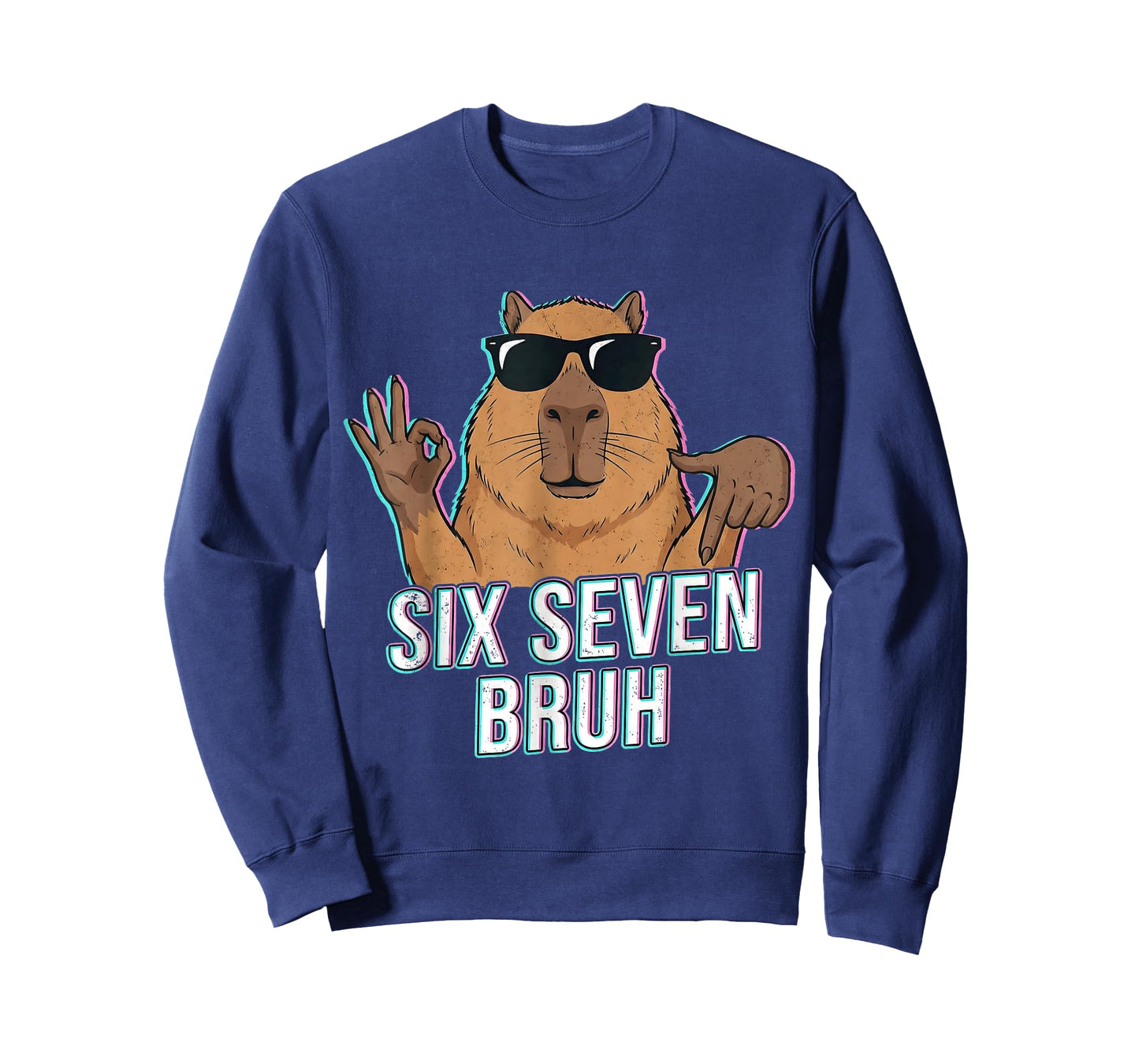 Six Seven Bruh Capybara 67 Boys Teens Kids Animals Lover 6 7 T-Shirt