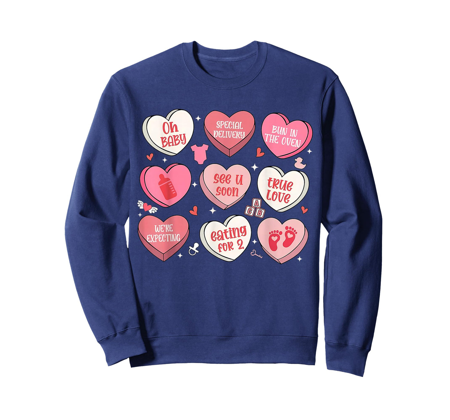 Valentines Day Pregnancy Heart Candy Announcement Pregnant T-Shirt