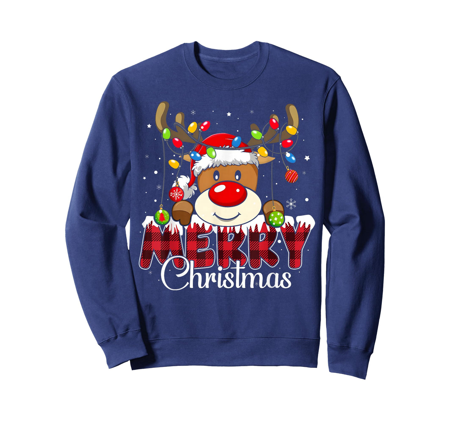 Merry Christmas Reindeer Xmas Family Matching Men Women Kids T-Shirt