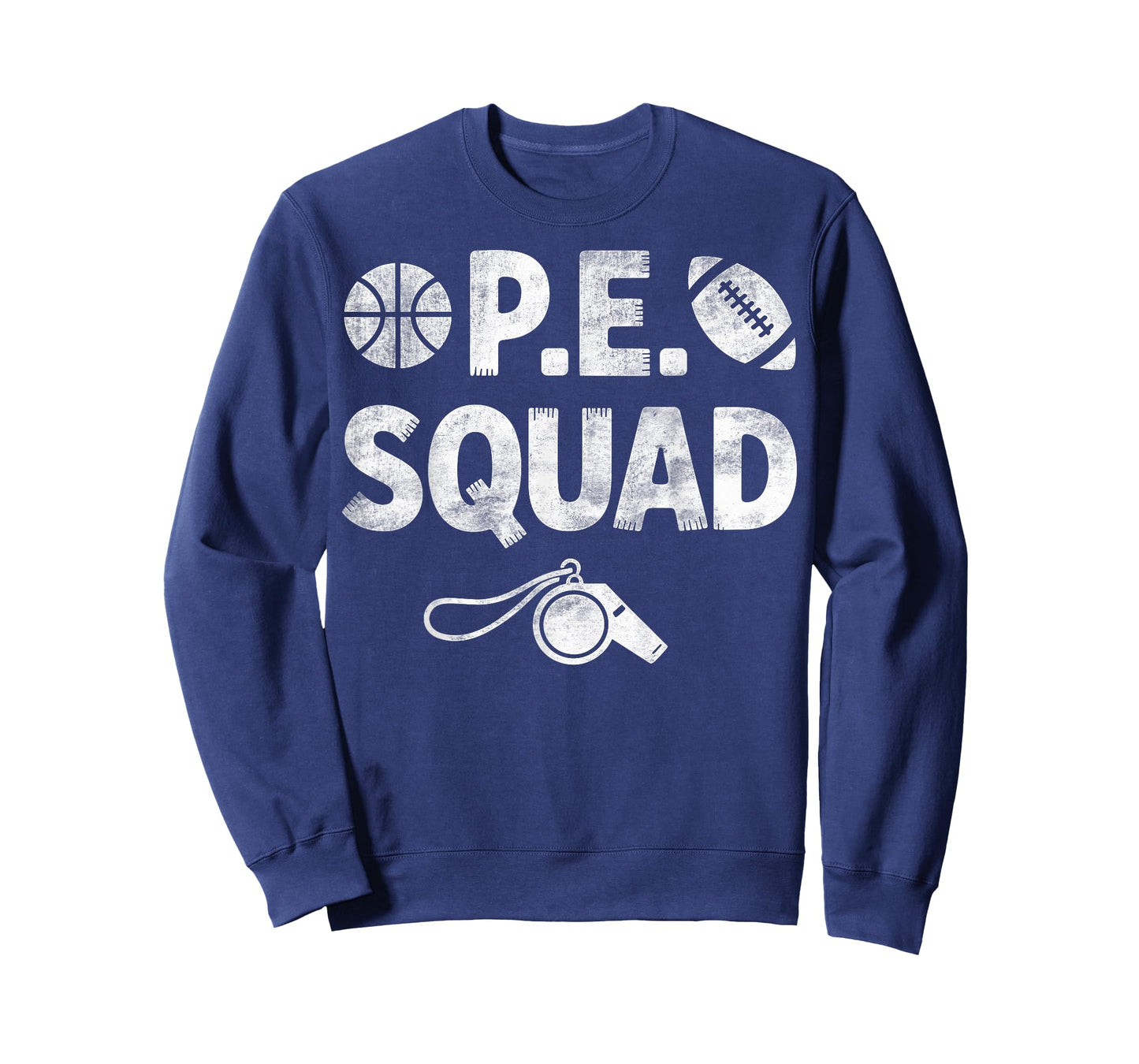 PE Squad Gym Coach Physical Education Teacher Crew T-Shirt