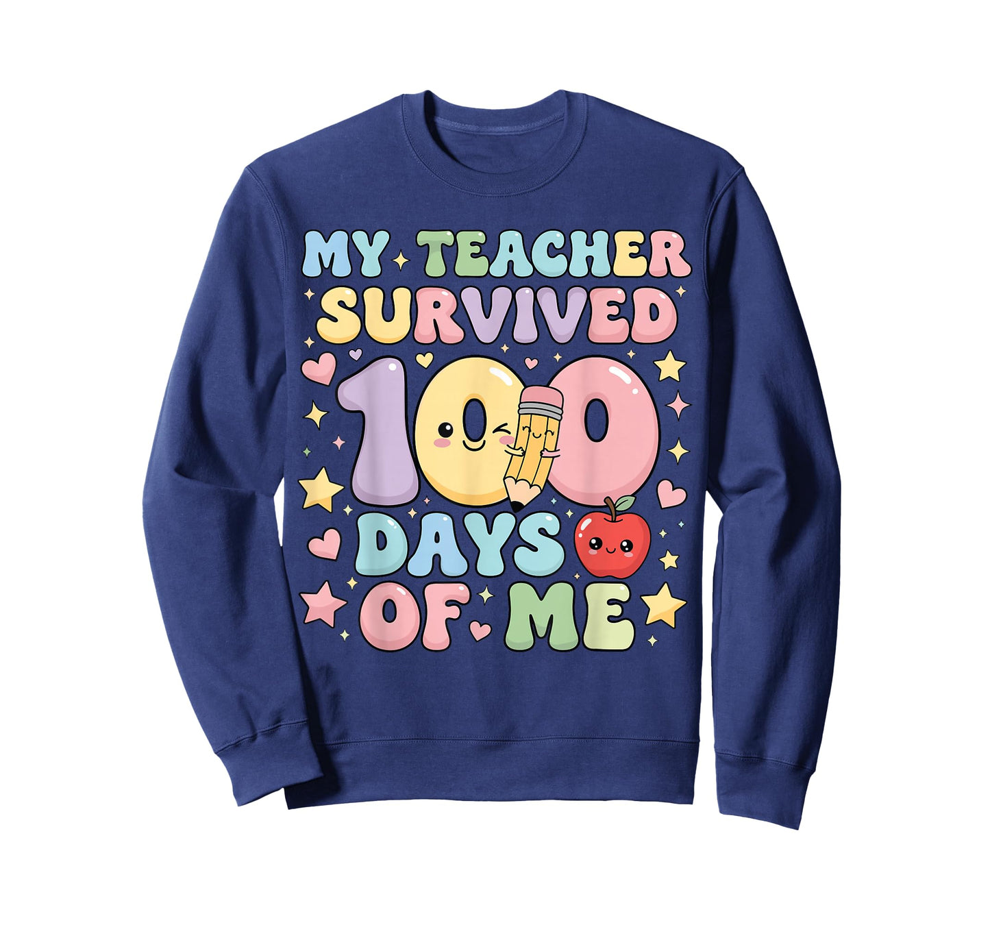 My Teacher Survived 100 Days of Me Groovy Boys Girls 100th T-Shirt