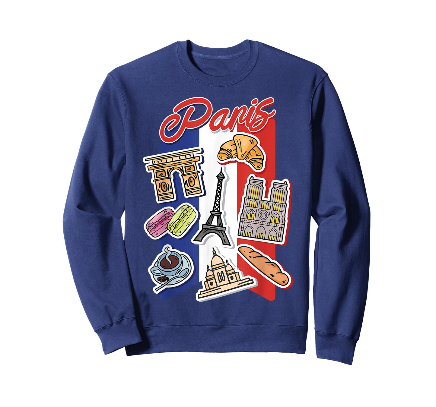 Retro Paris Food & Places France Fashion Collage Costume T-Shirt