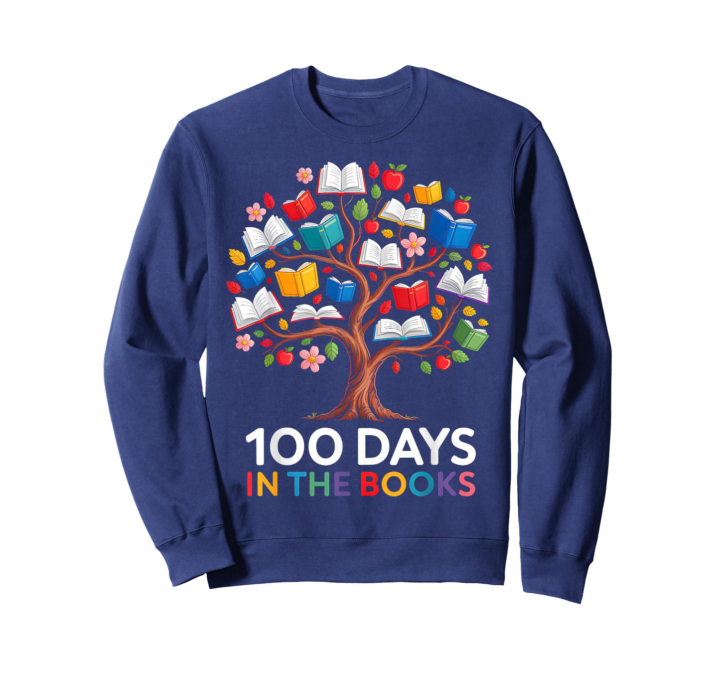 100 Days in The Books Reading Teacher 100th Day of School T-Shirt