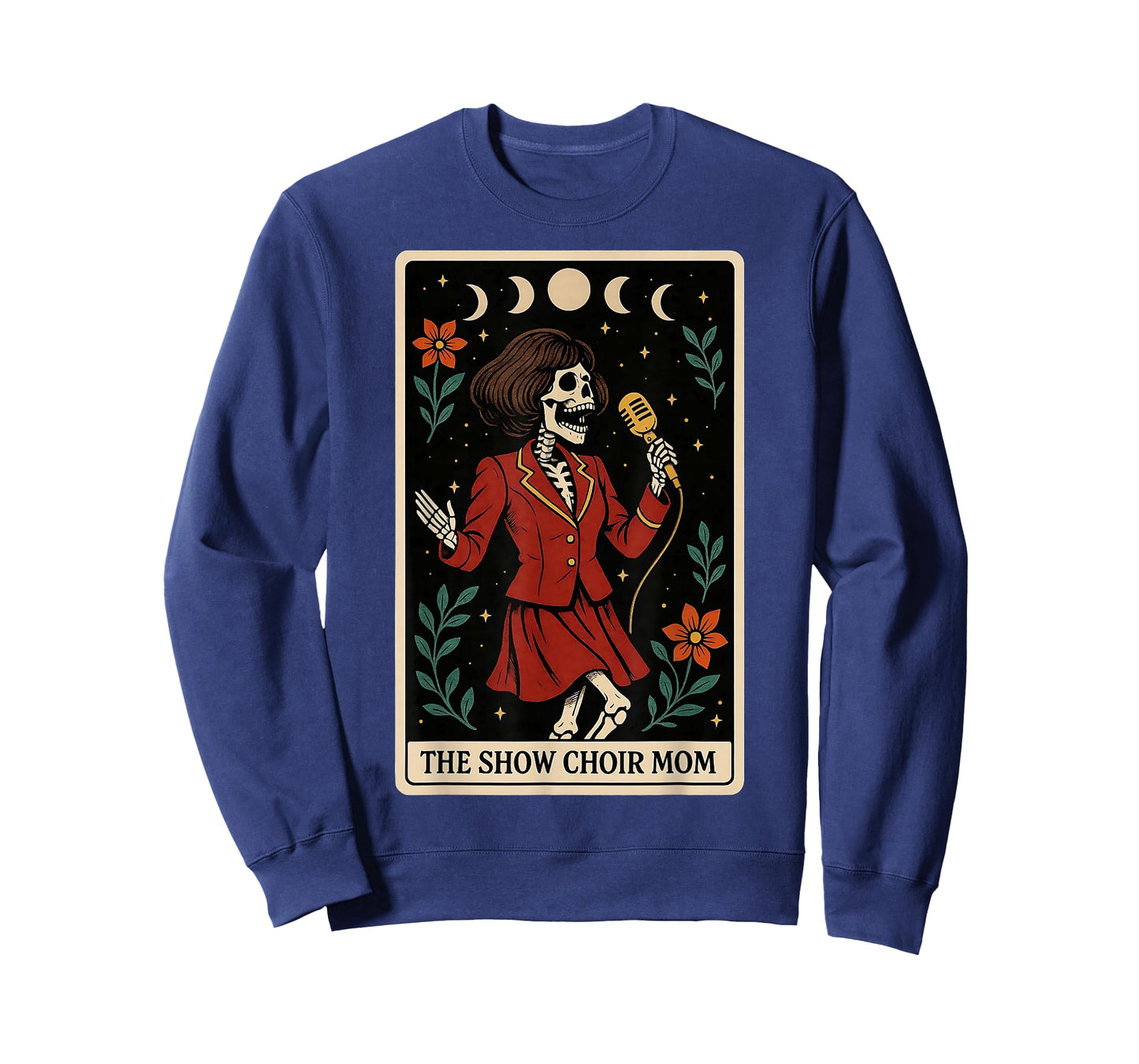 The Show Choir Mom Mama Chorister Singing Skeleton Tarot T-Shirt