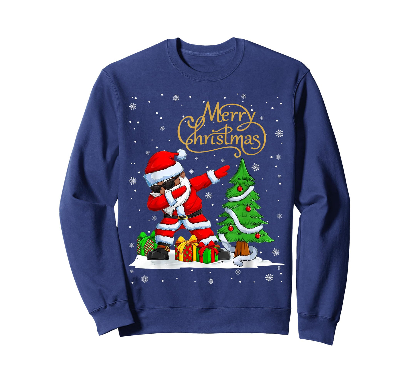 Funny Santa Claus Black Christmas Afro African American Xmas T-Shirt