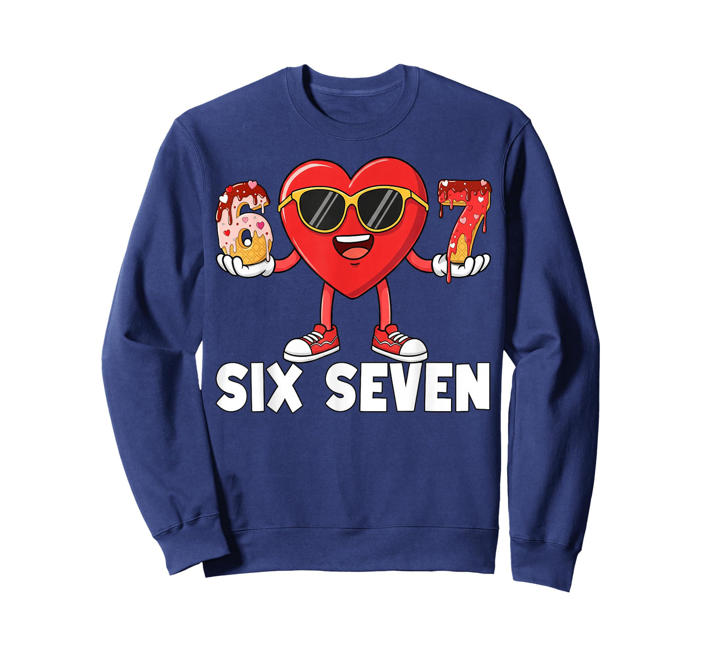 Six Seven 67 Meme Cool Valentine’s for Teens Boys Girls Kids T-Shirt