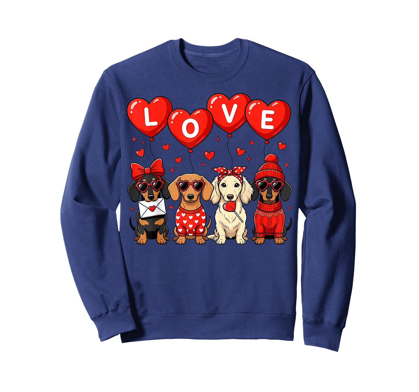 Women Dachshund Valentine’s Day Sausage Dog T-Shirt