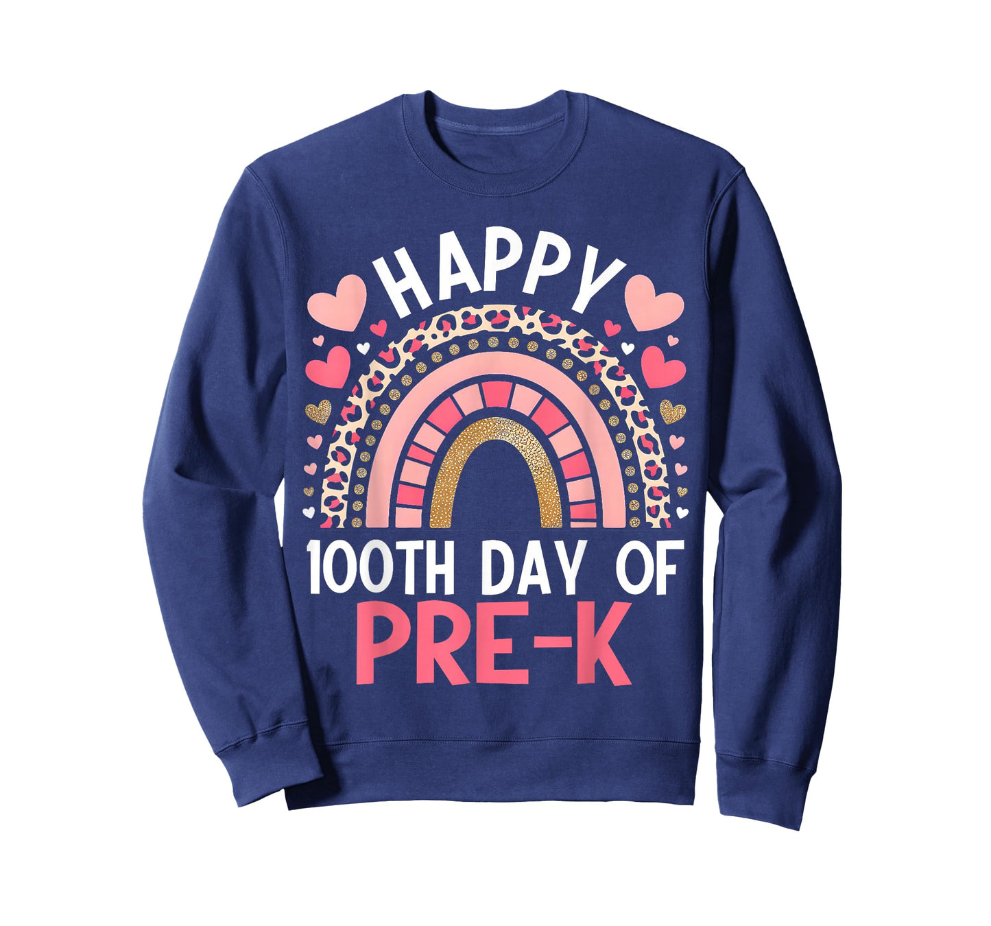 100th Day of Pre-K Rainbow 100 Days of School Teacher Kids T-Shirt