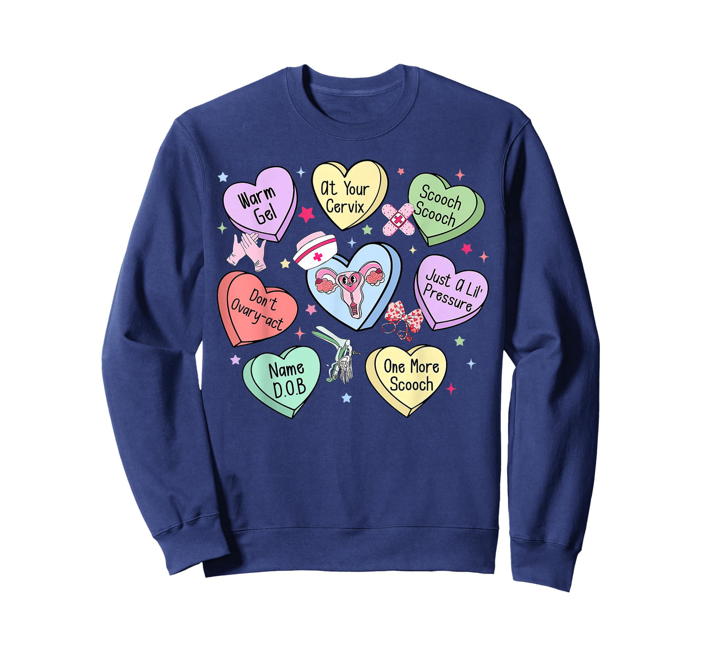 OBGYN Nurse Candy Heart Valentines Obstetrician Gynecologist T-Shirt