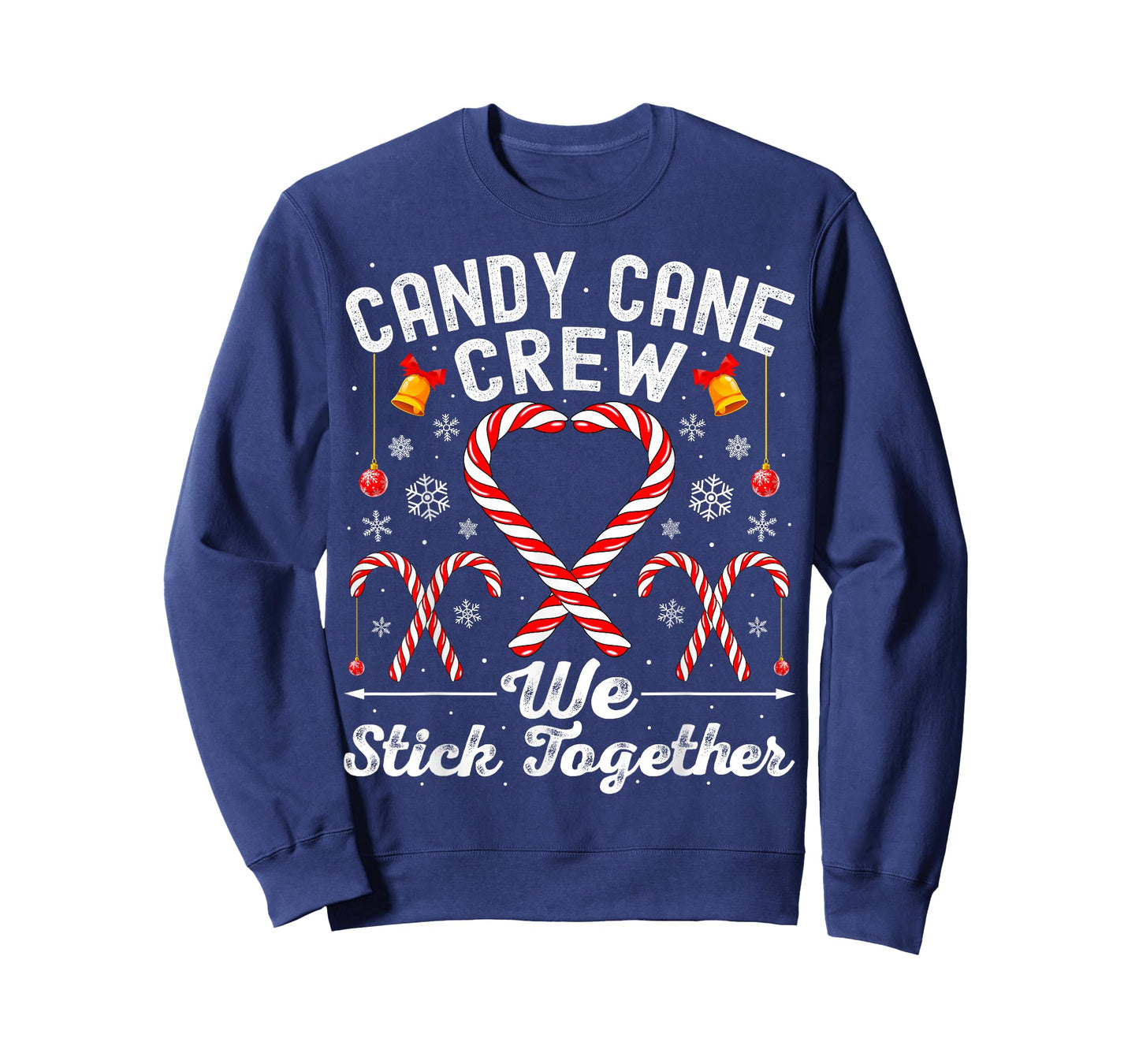 Candy Cane Crew We Stick Together Family Matching Christmas T-Shirt