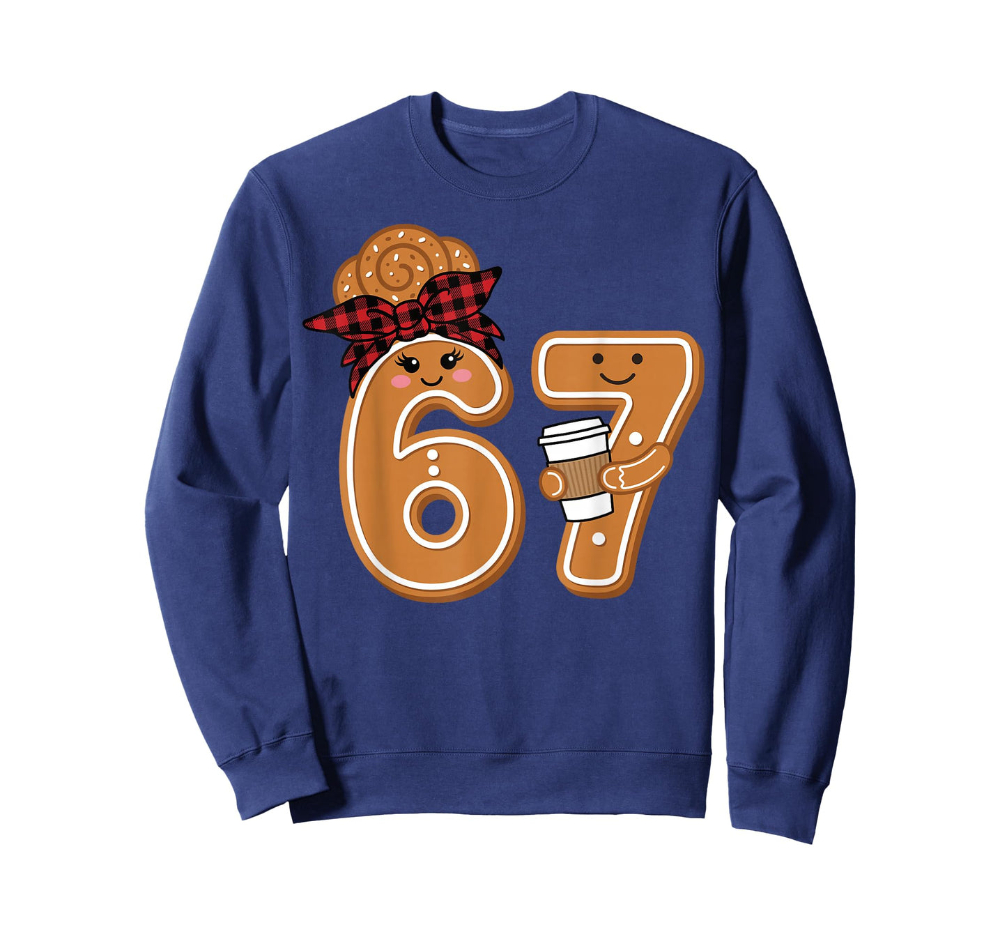 Gingerbread 67 Messy Bun Coffee Christmas Mom T-Shirt